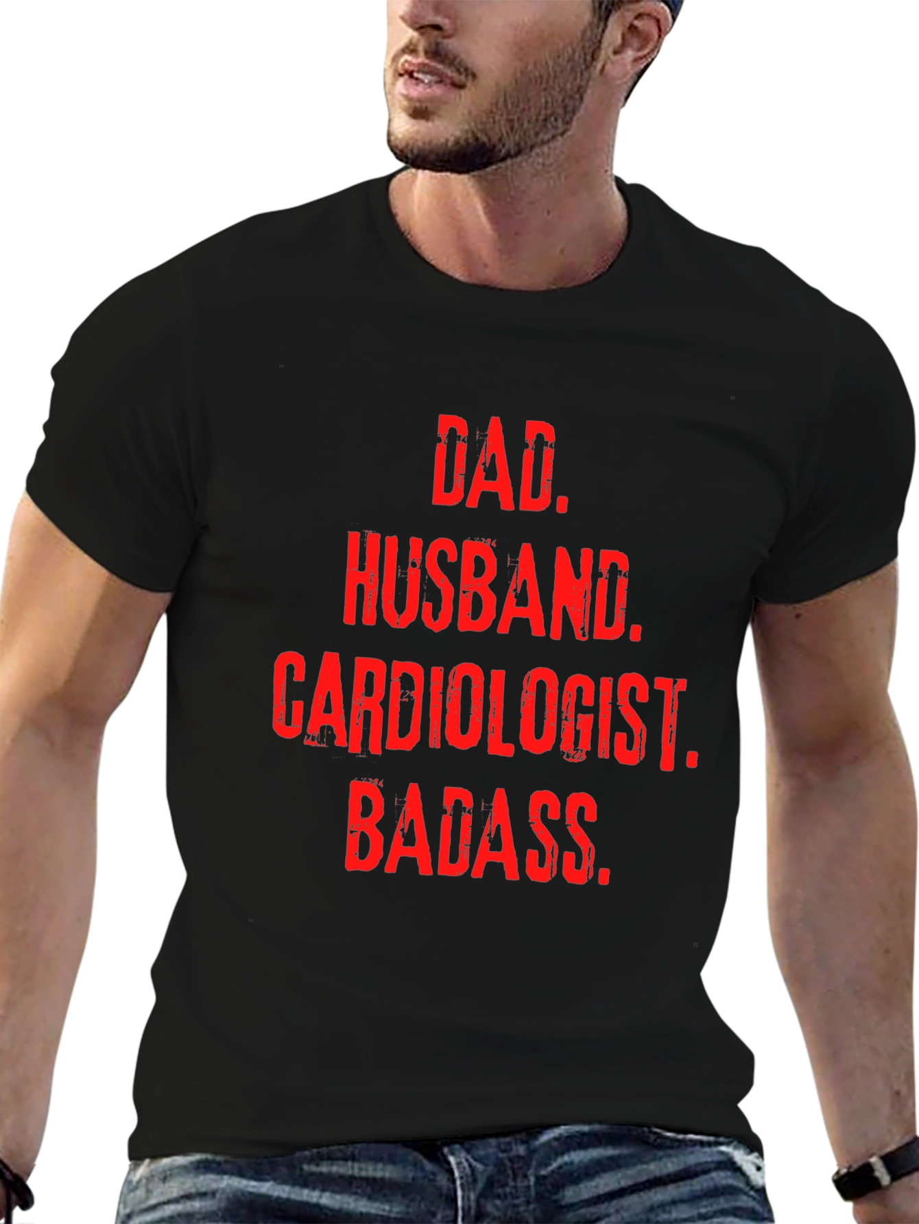 Dad Husband Cardiologist Badass T-Shirt