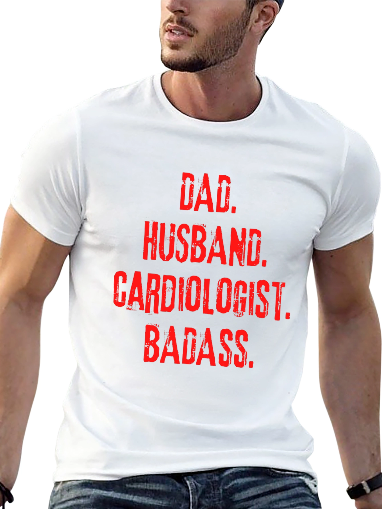 Dad Husband Cardiologist Badass T-Shirt