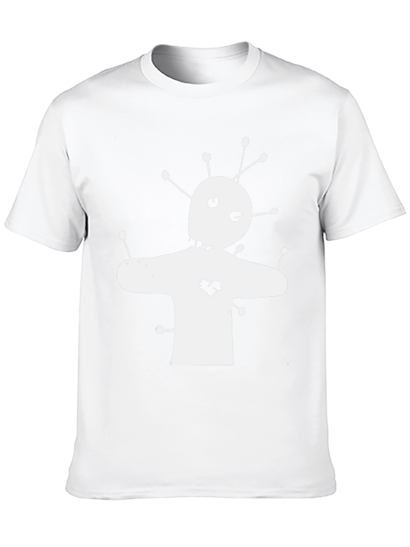 Voodoo Doll Graphic Tee - Black Cotton T-Shirt
