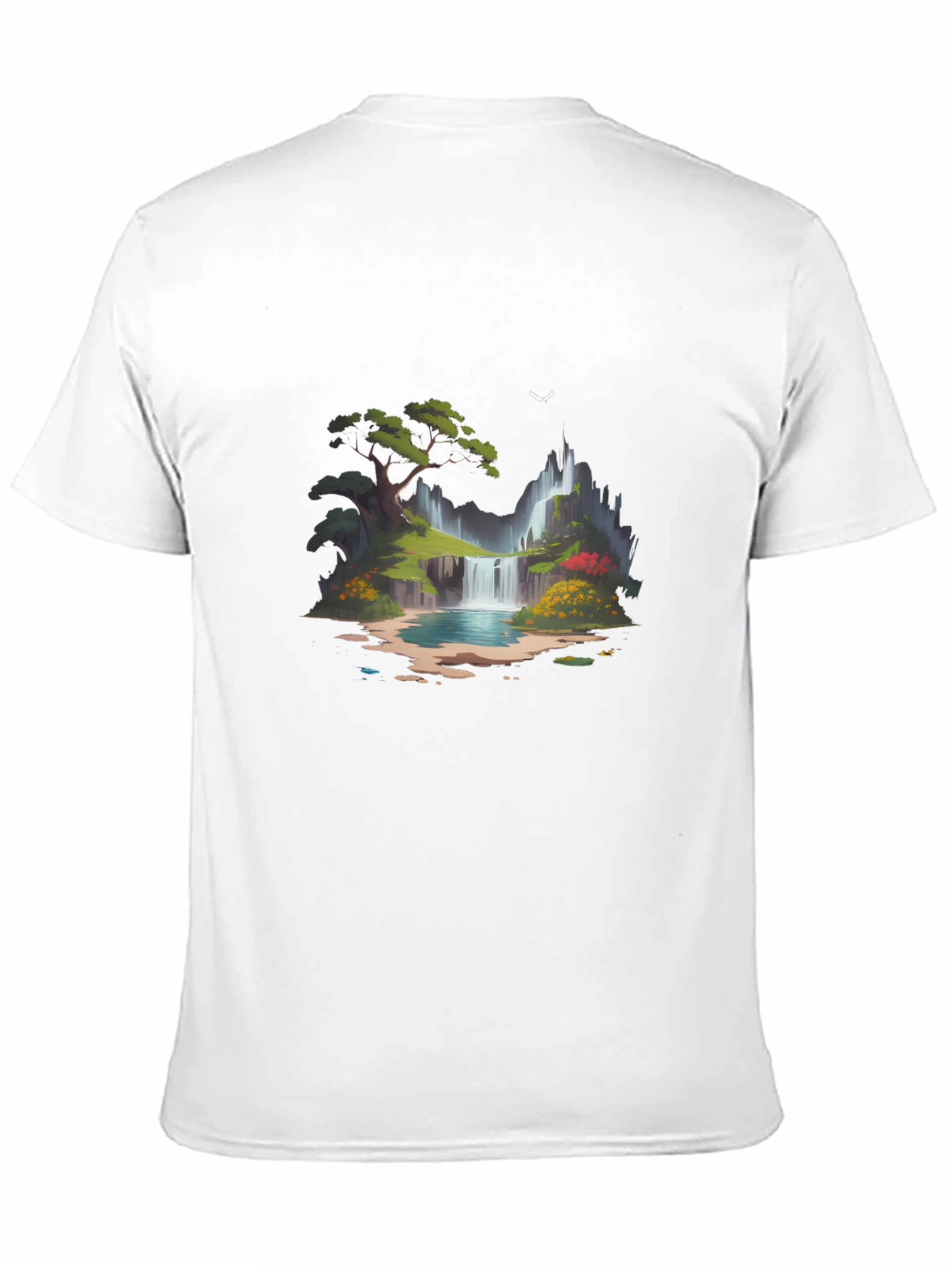 Waterfall Graphic Black T-Shirt