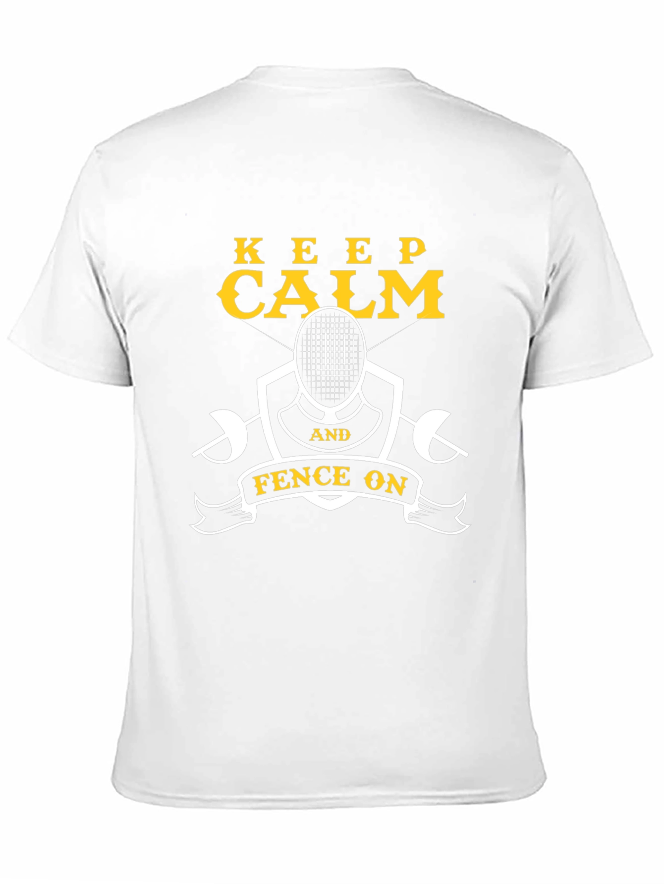 Keep Calm & Fence On Black T-Shirt