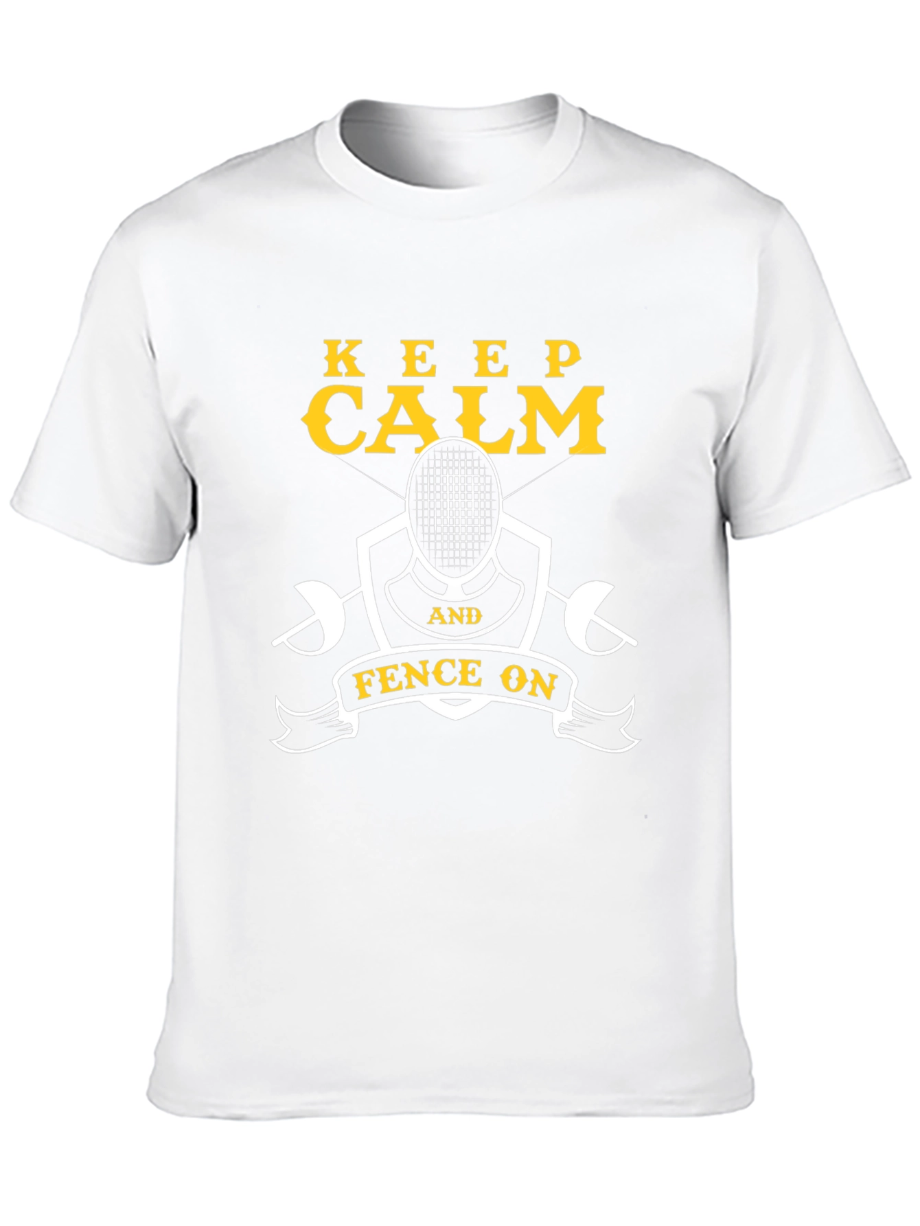 Keep Calm & Fence On Black T-Shirt
