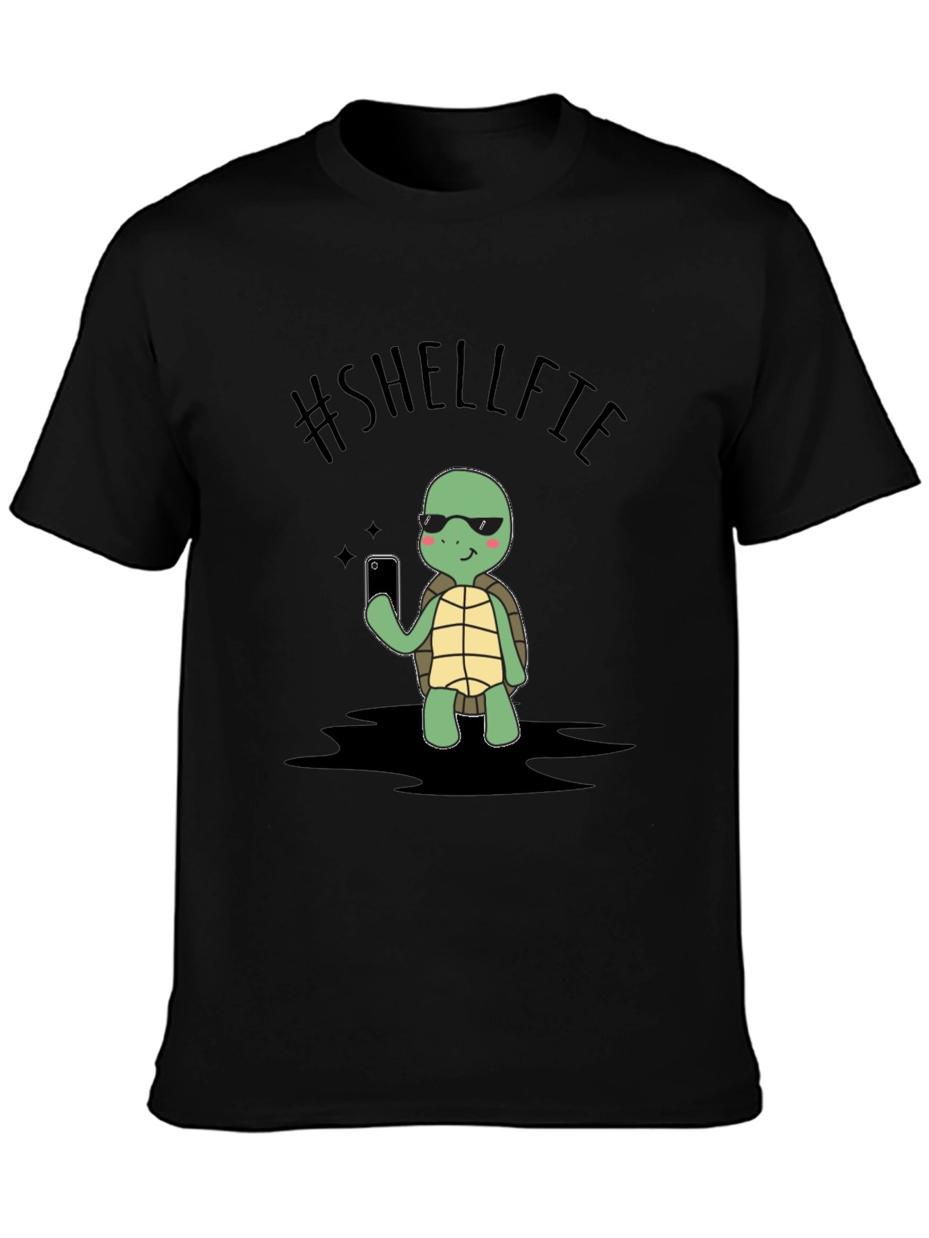 Shelffie Turtle Black T-Shirt