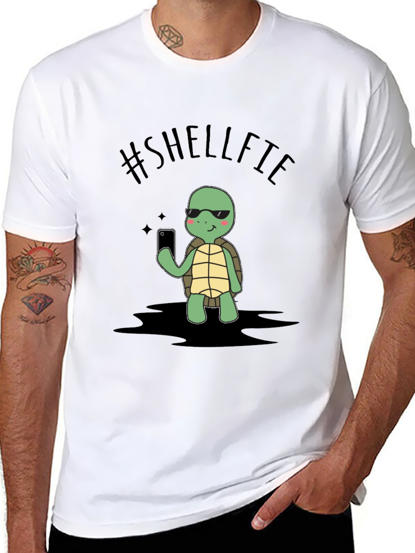 Shelffie Turtle Black T-Shirt