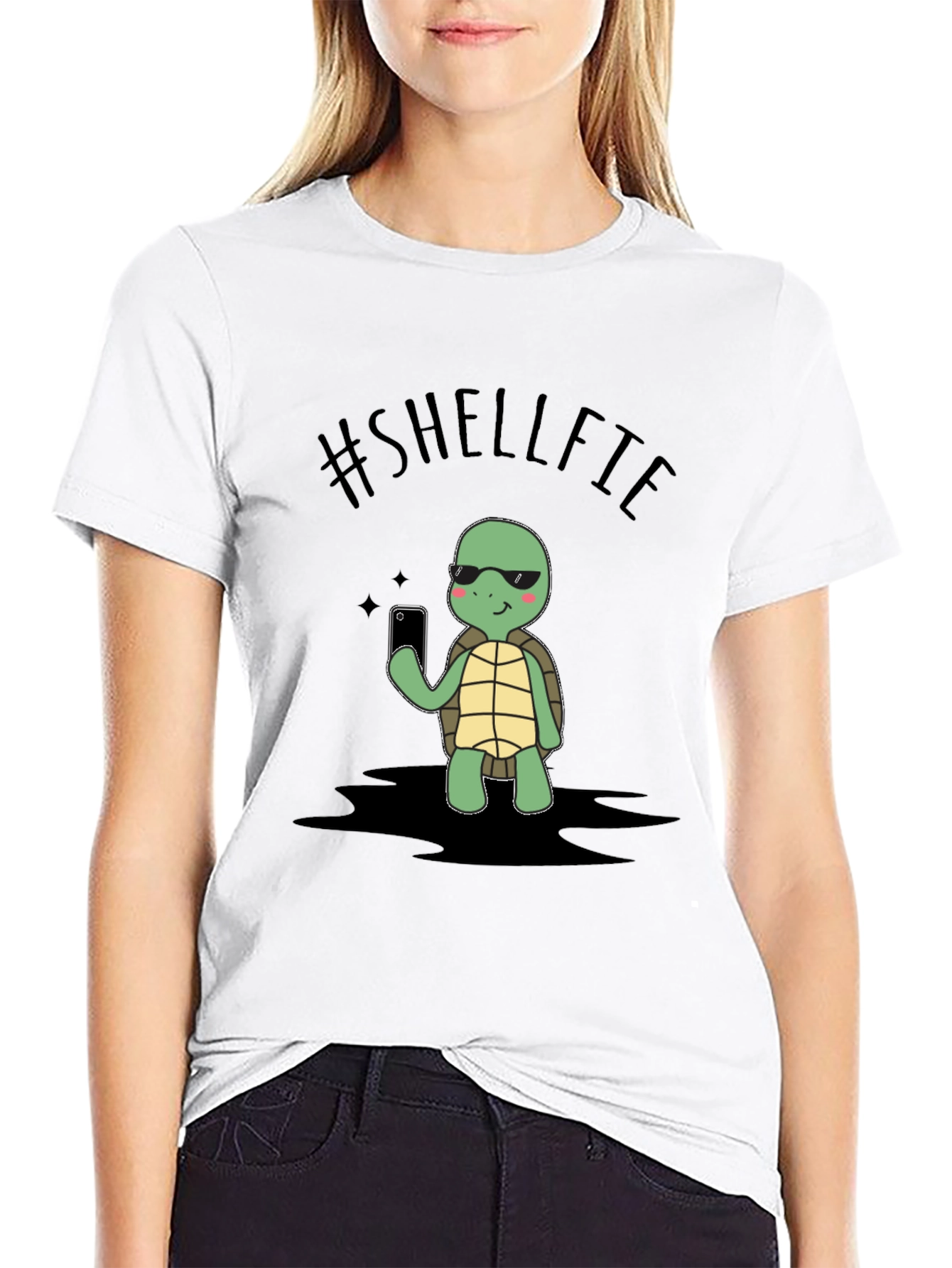 Shelffie Turtle Black T-Shirt