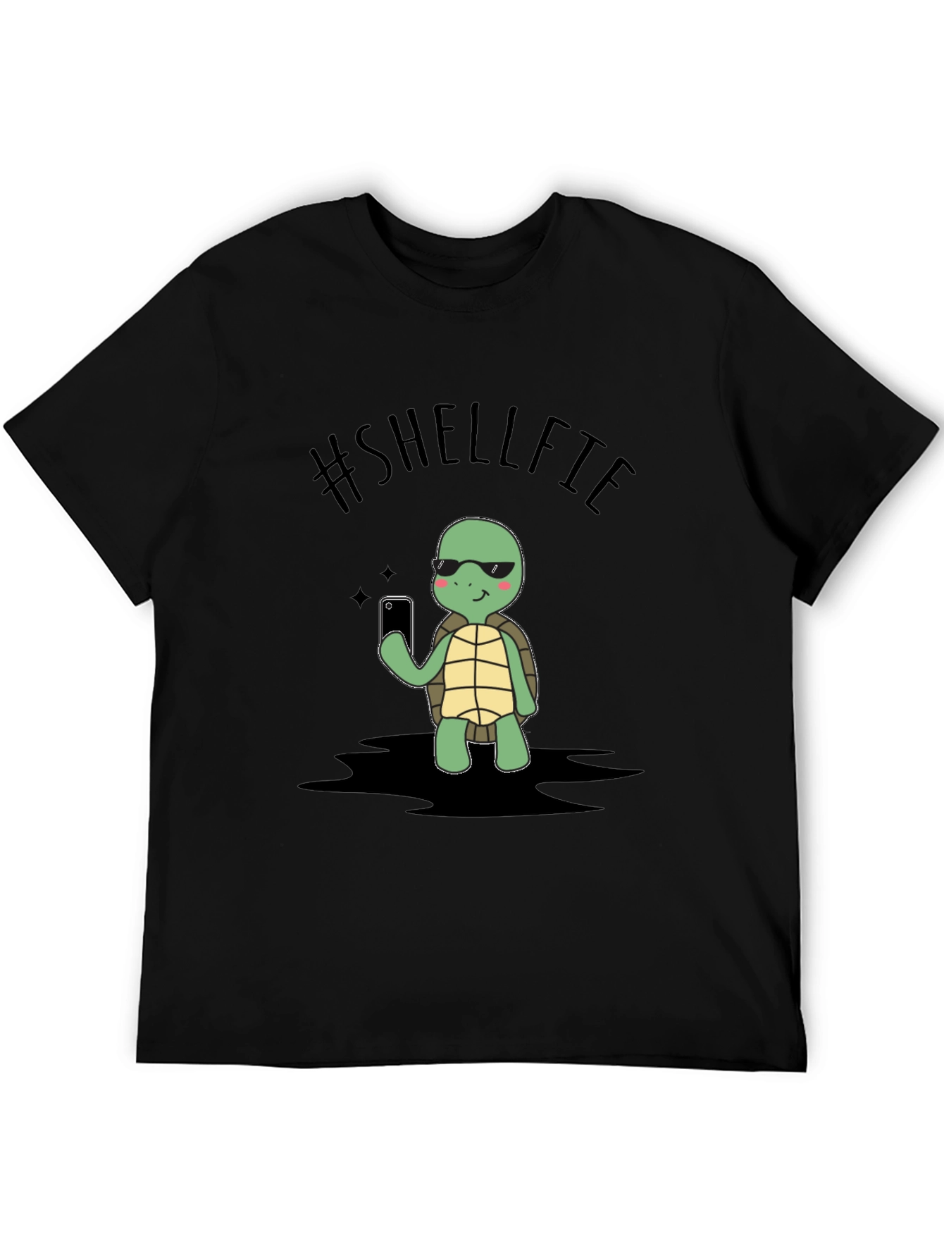 Shelffie Turtle Black T-Shirt