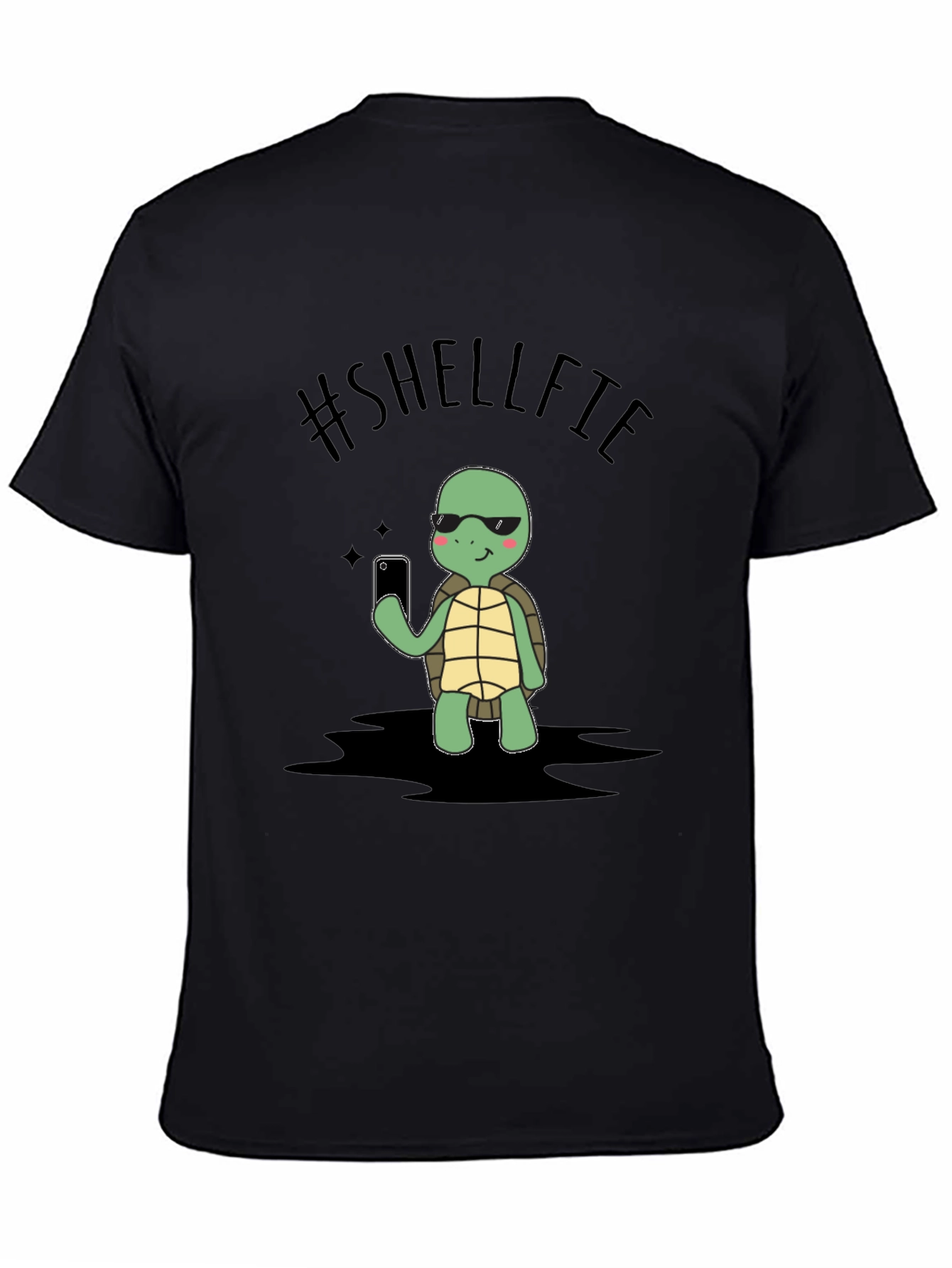 Shelffie Turtle Black T-Shirt