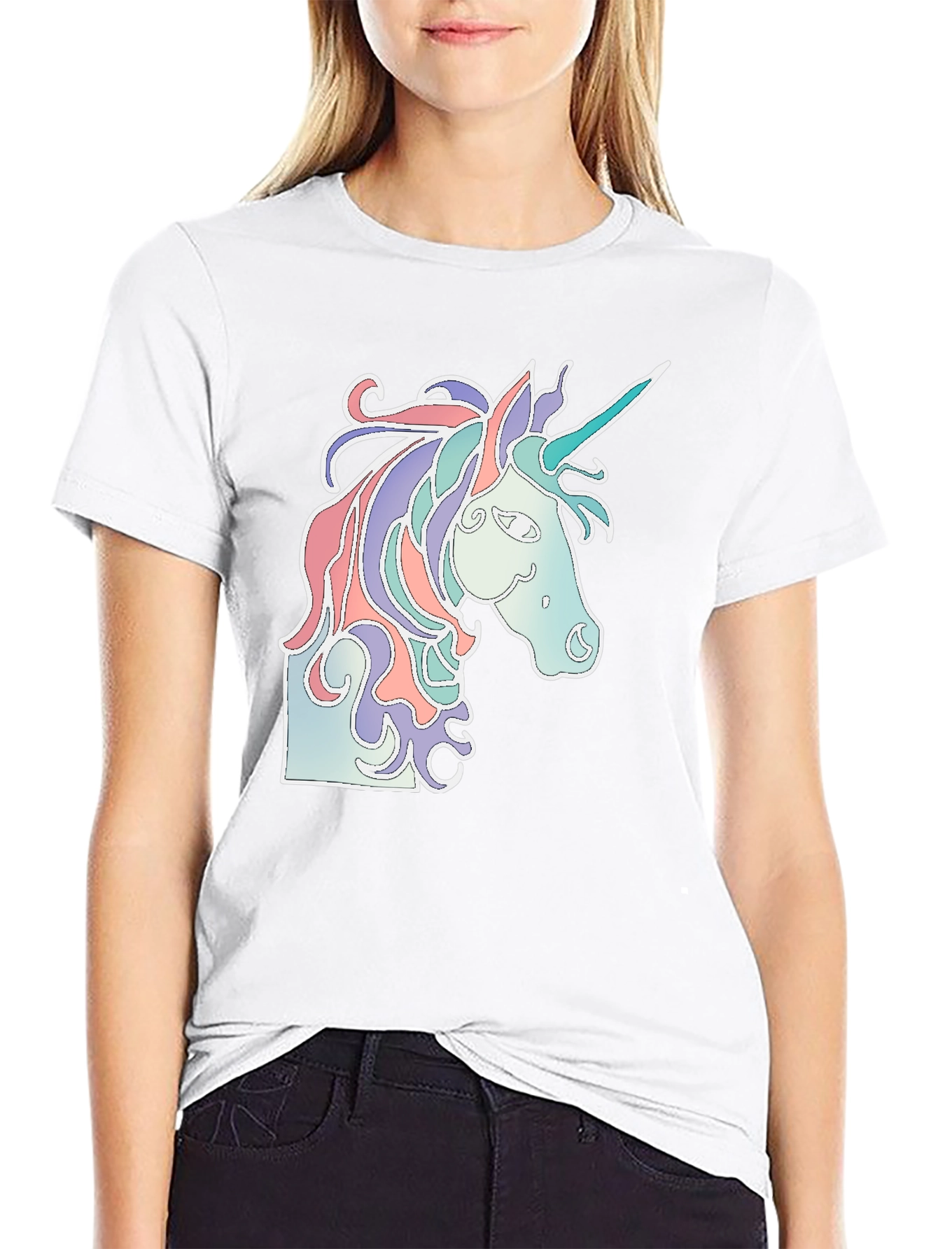 Unicorn Graphic Black T-Shirt