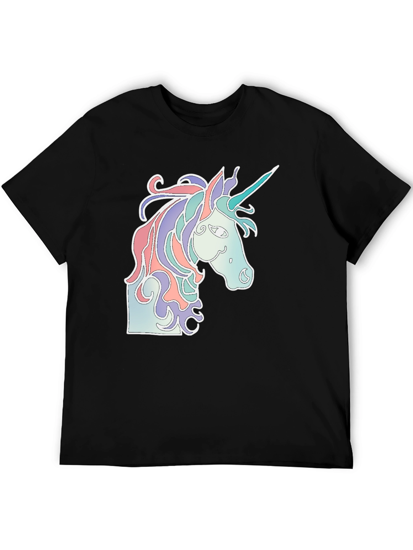 Unicorn Graphic Black T-Shirt