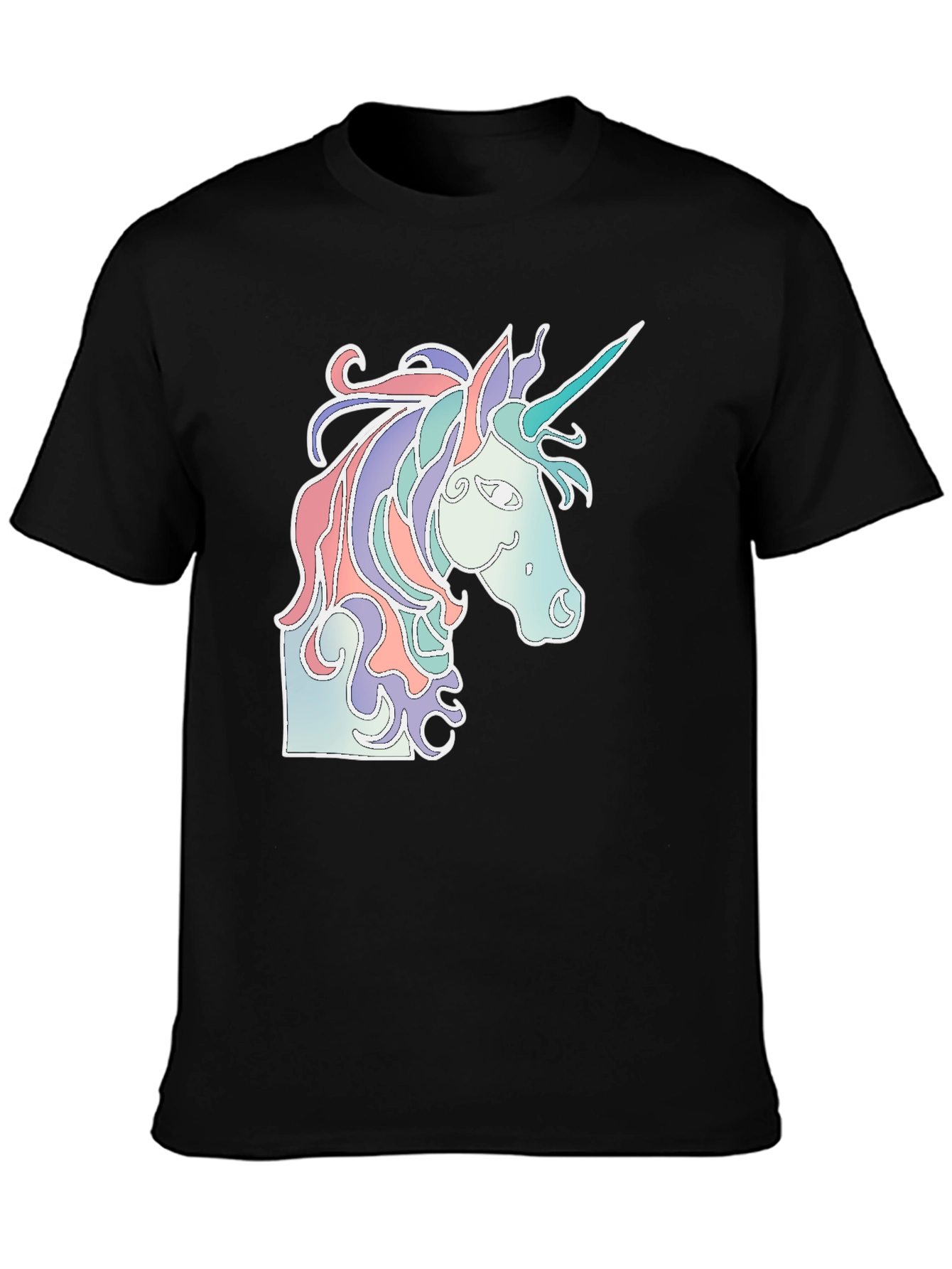 Unicorn Graphic Black T-Shirt