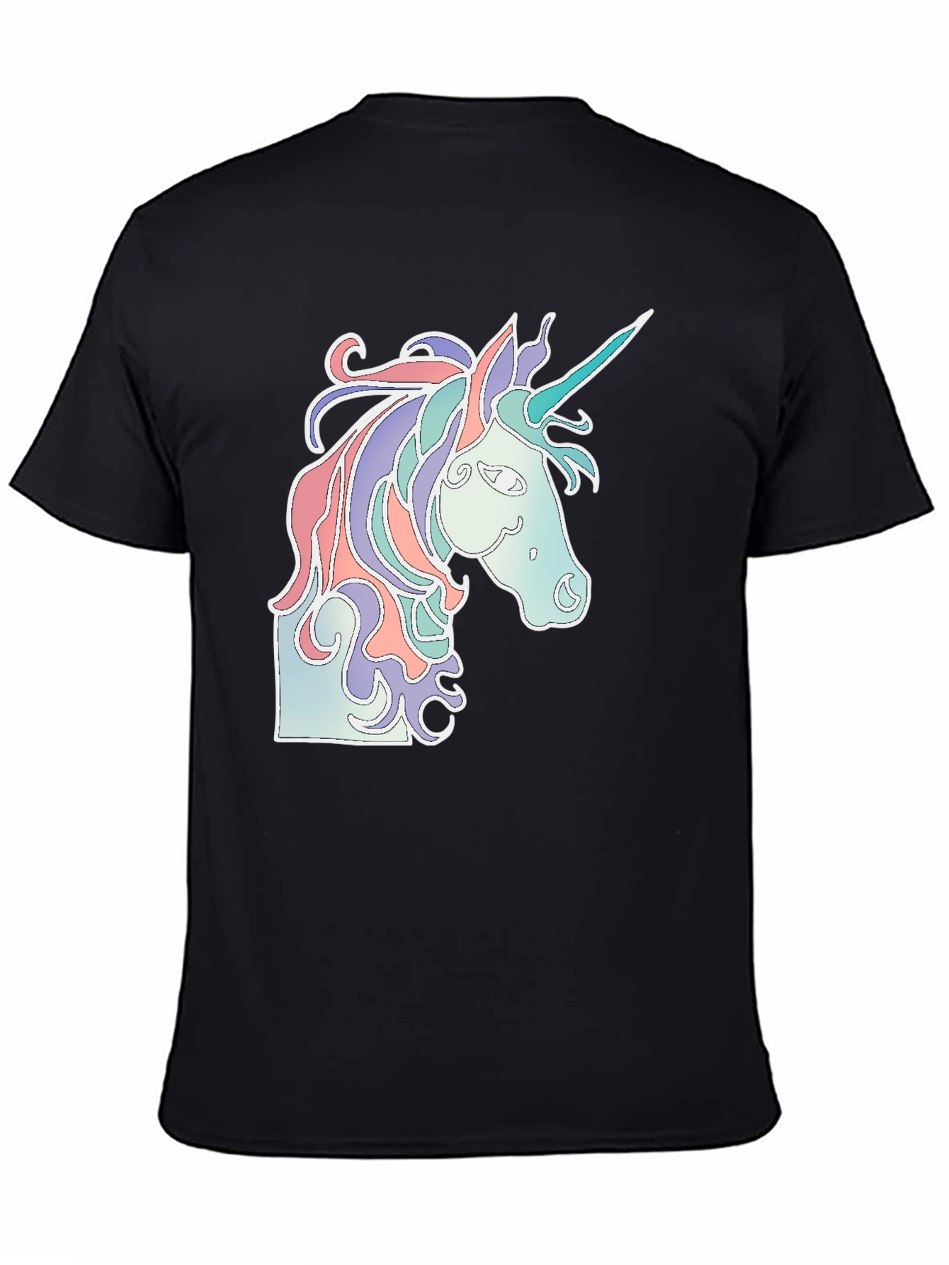 Unicorn Graphic Black T-Shirt
