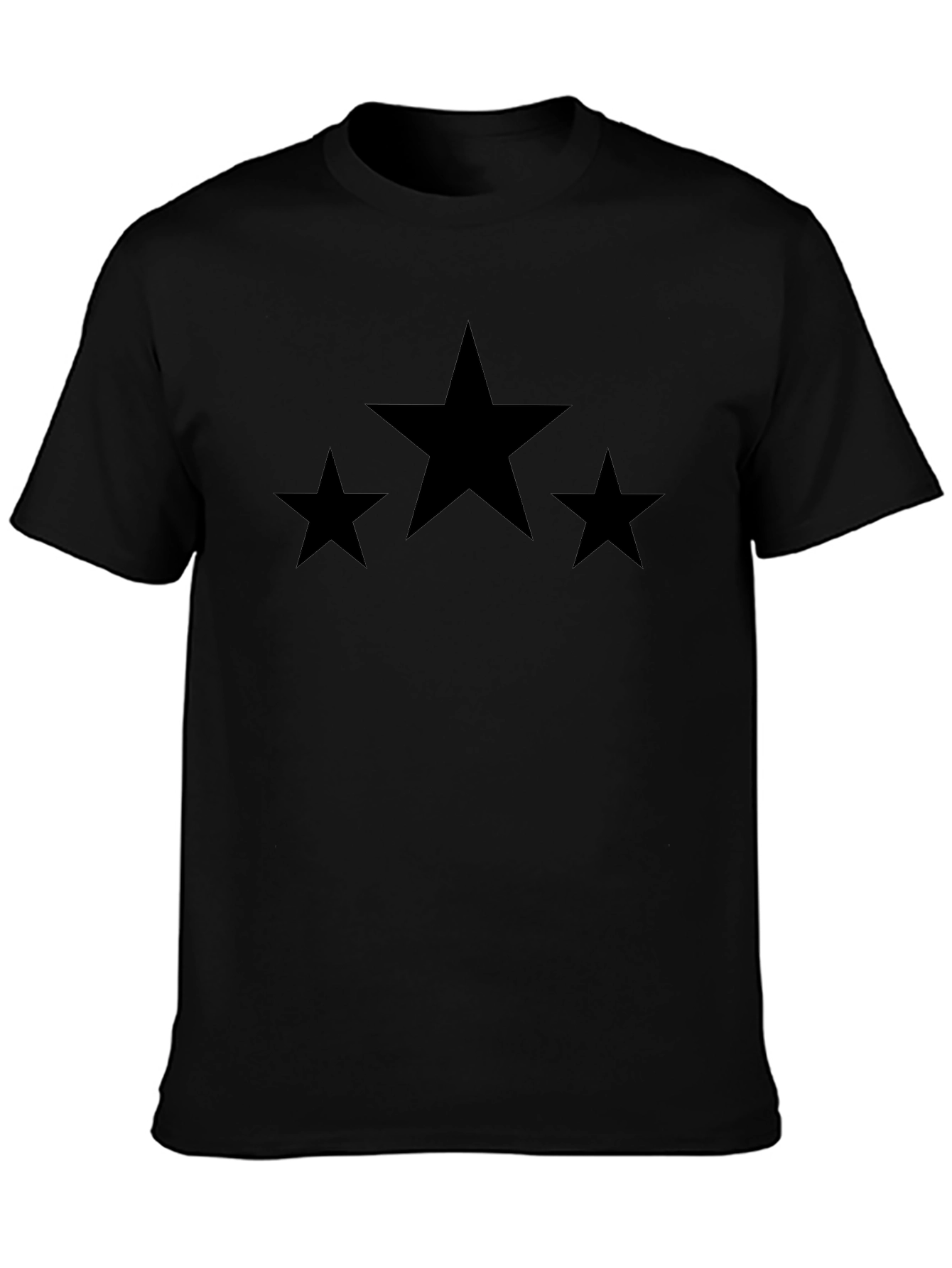 Stylish Black T-Shirt with Star Design
