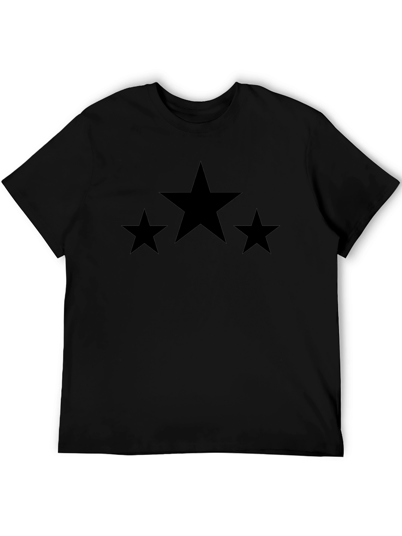 Stylish Black T-Shirt with Star Design