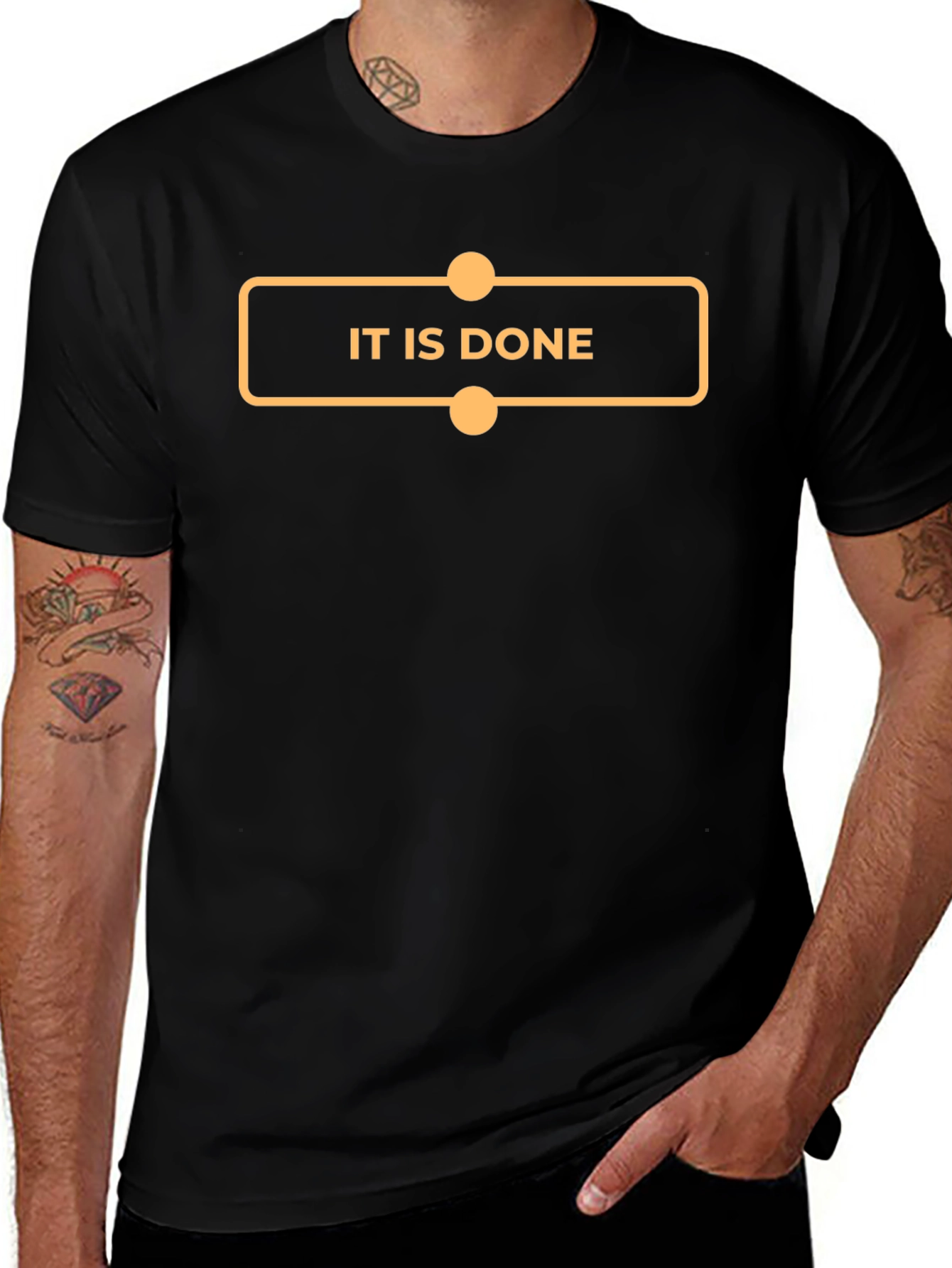 It Is Done Graphic Tee - Black Cotton T-Shirt