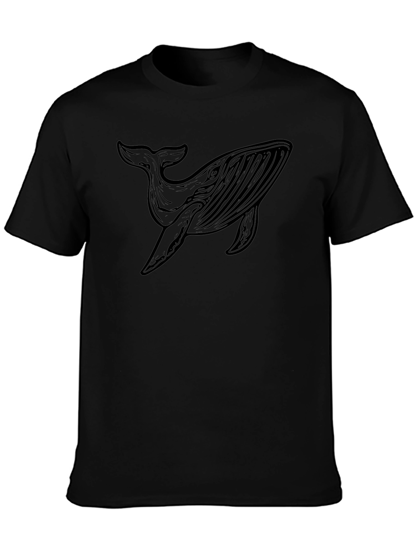 Whale Graphic Tee - Black