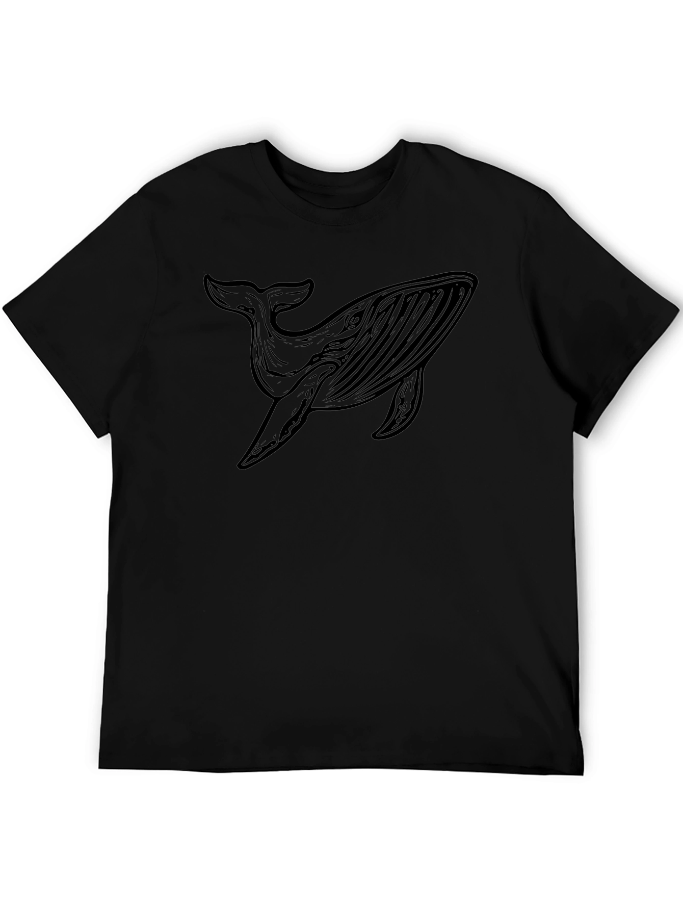 Whale Graphic Tee - Black
