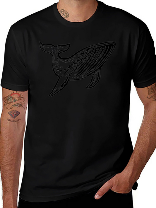Whale Graphic Tee - Black