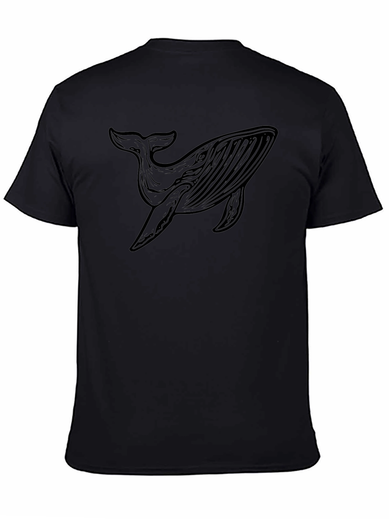 Whale Graphic Tee - Black