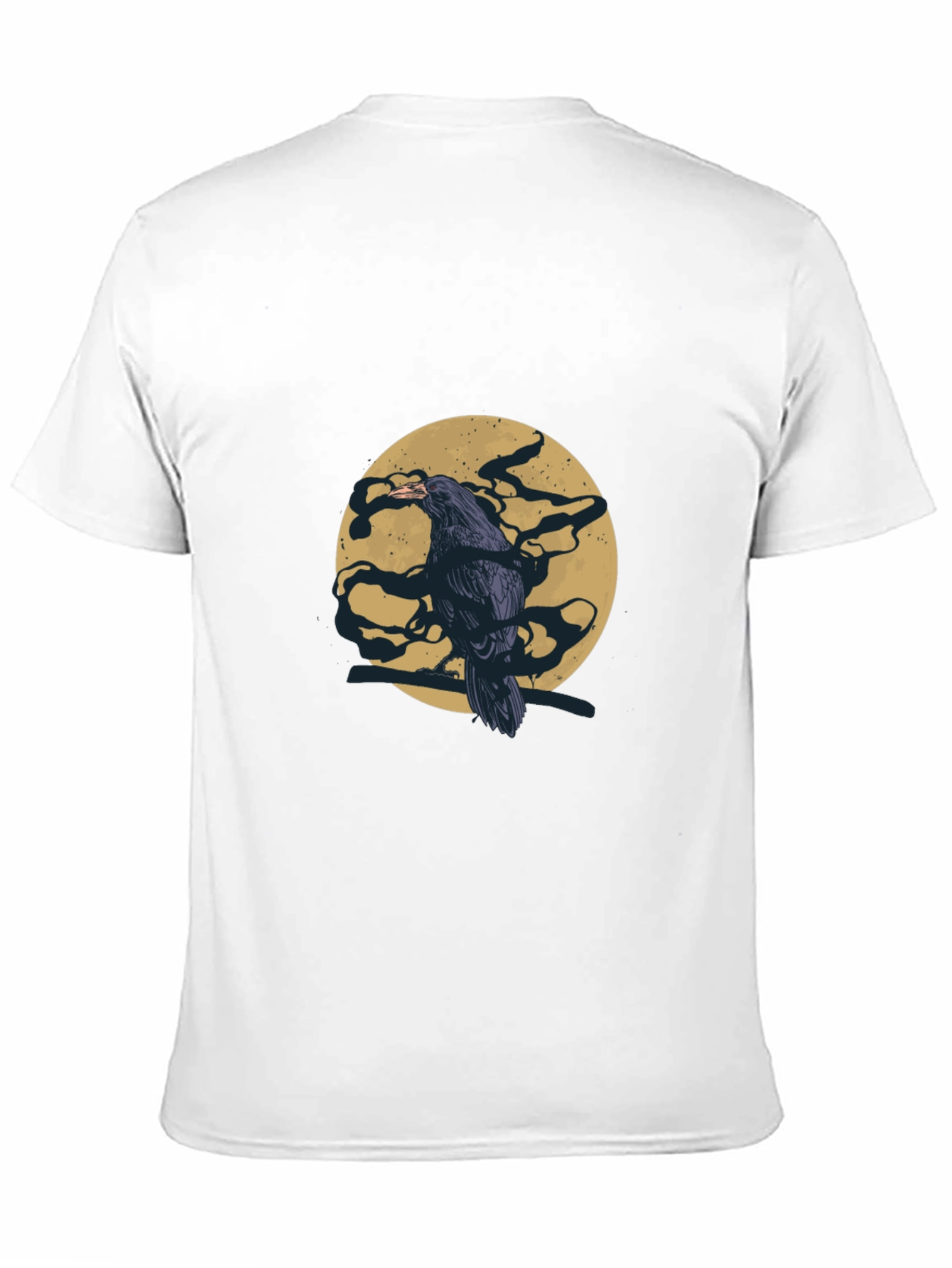 Raven Moon Graphic T-Shirt - Black