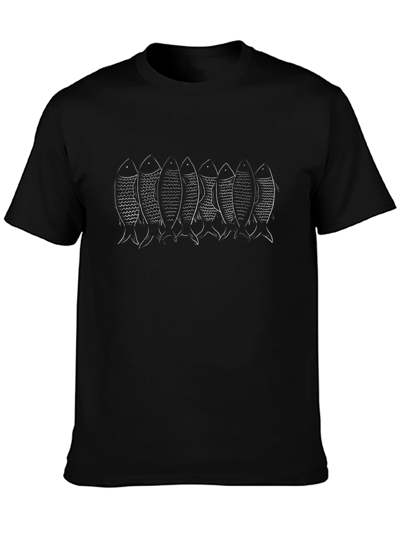 Seven Fish Graphic Tee - Black