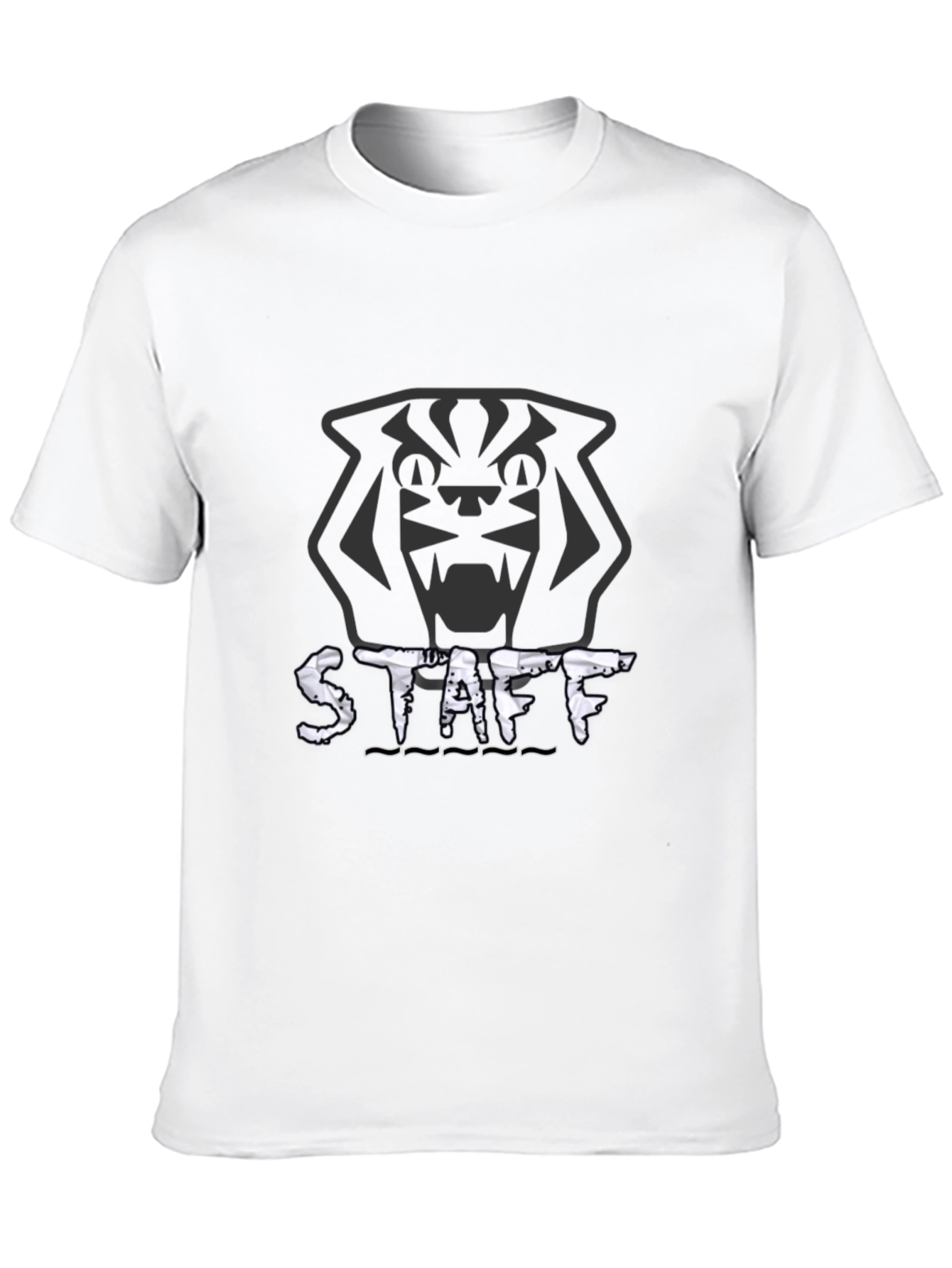 Tiger Staff T-Shirt - Graphic Print Black Tee