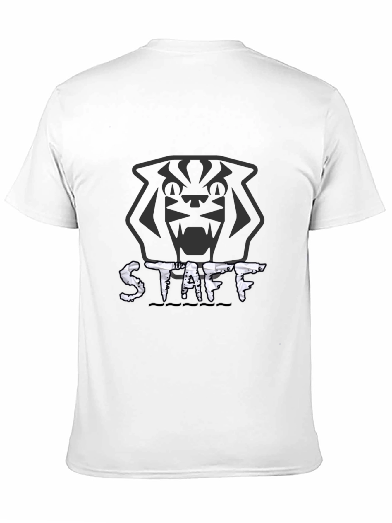 Tiger Staff T-Shirt - Graphic Print Black Tee