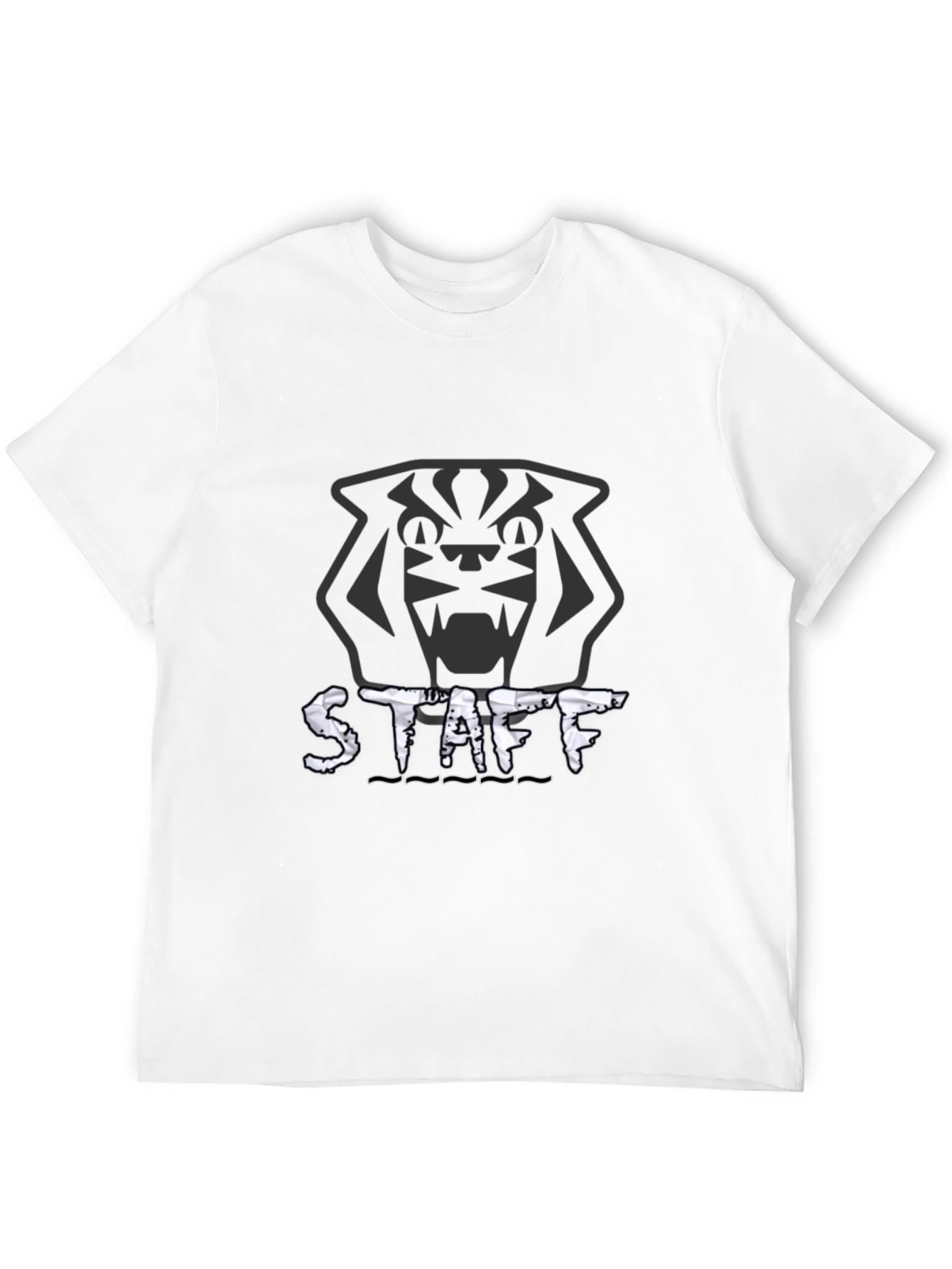 Tiger Staff T-Shirt - Graphic Print Black Tee