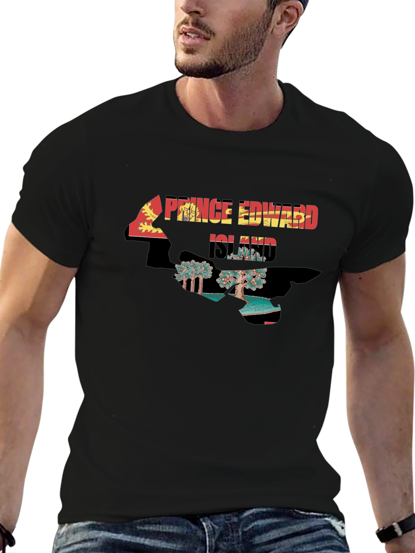 Prince Edward Island T-Shirt Black Tee
