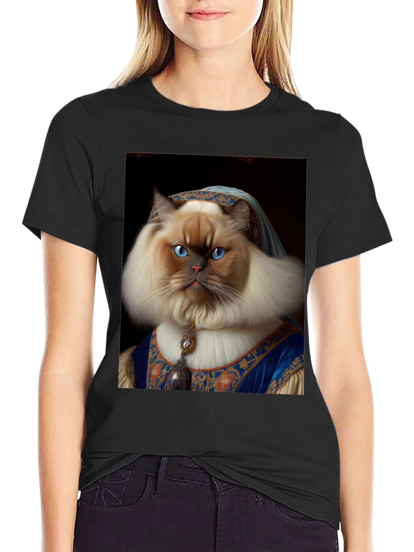 Cat Portrait T-Shirt - Renaissance Pet Tee
