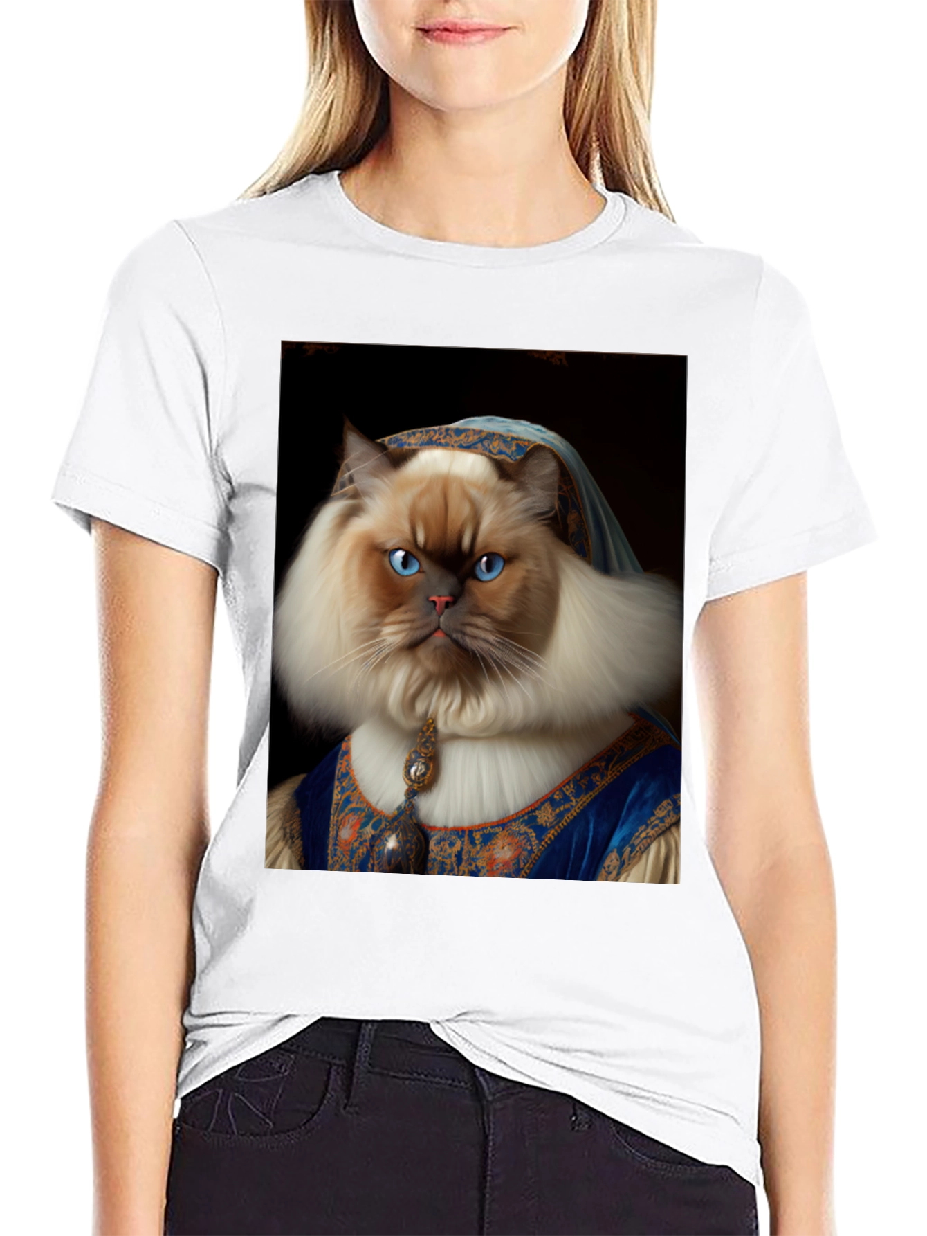 Cat Portrait T-Shirt - Renaissance Pet Tee