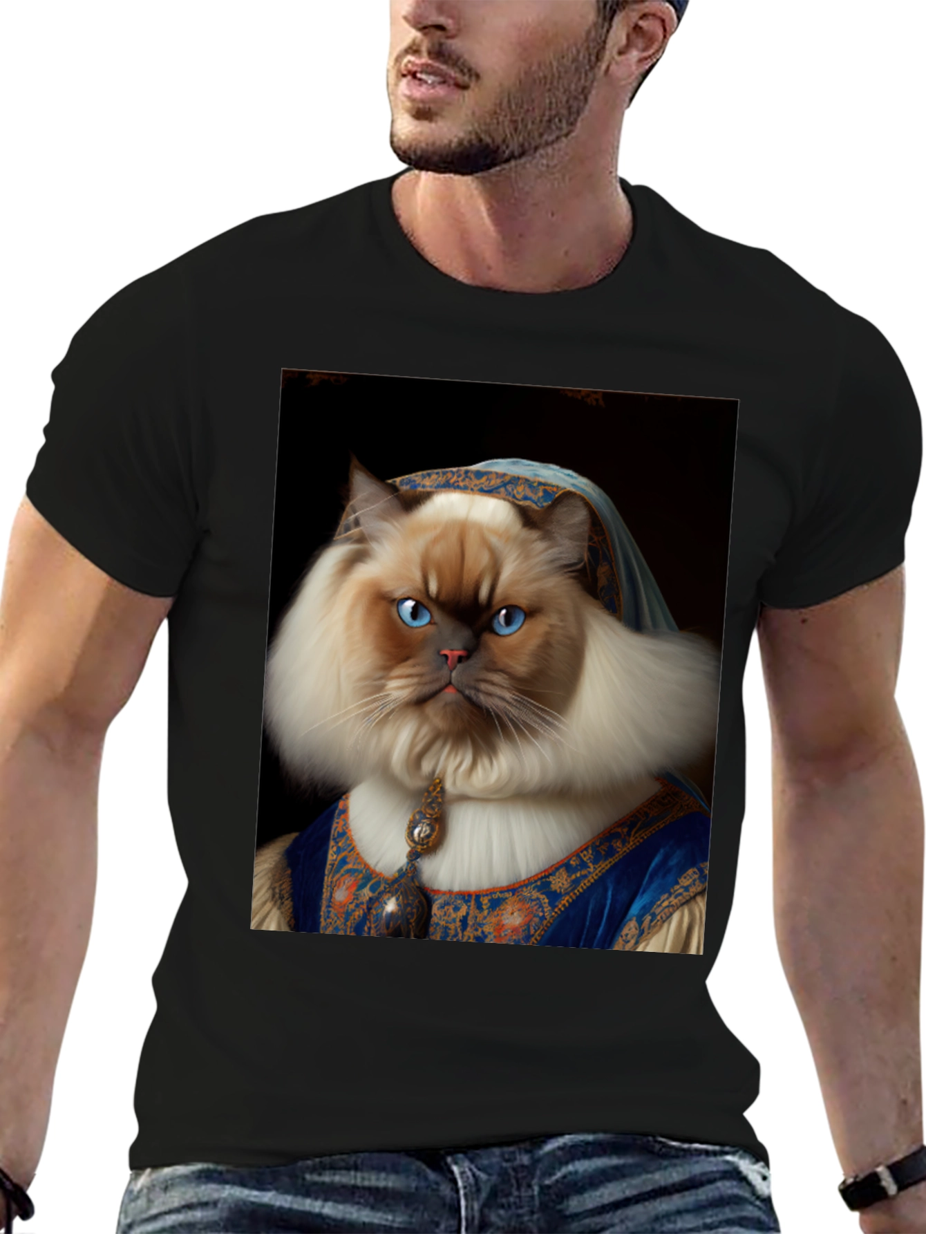 Cat Portrait T-Shirt - Renaissance Pet Tee