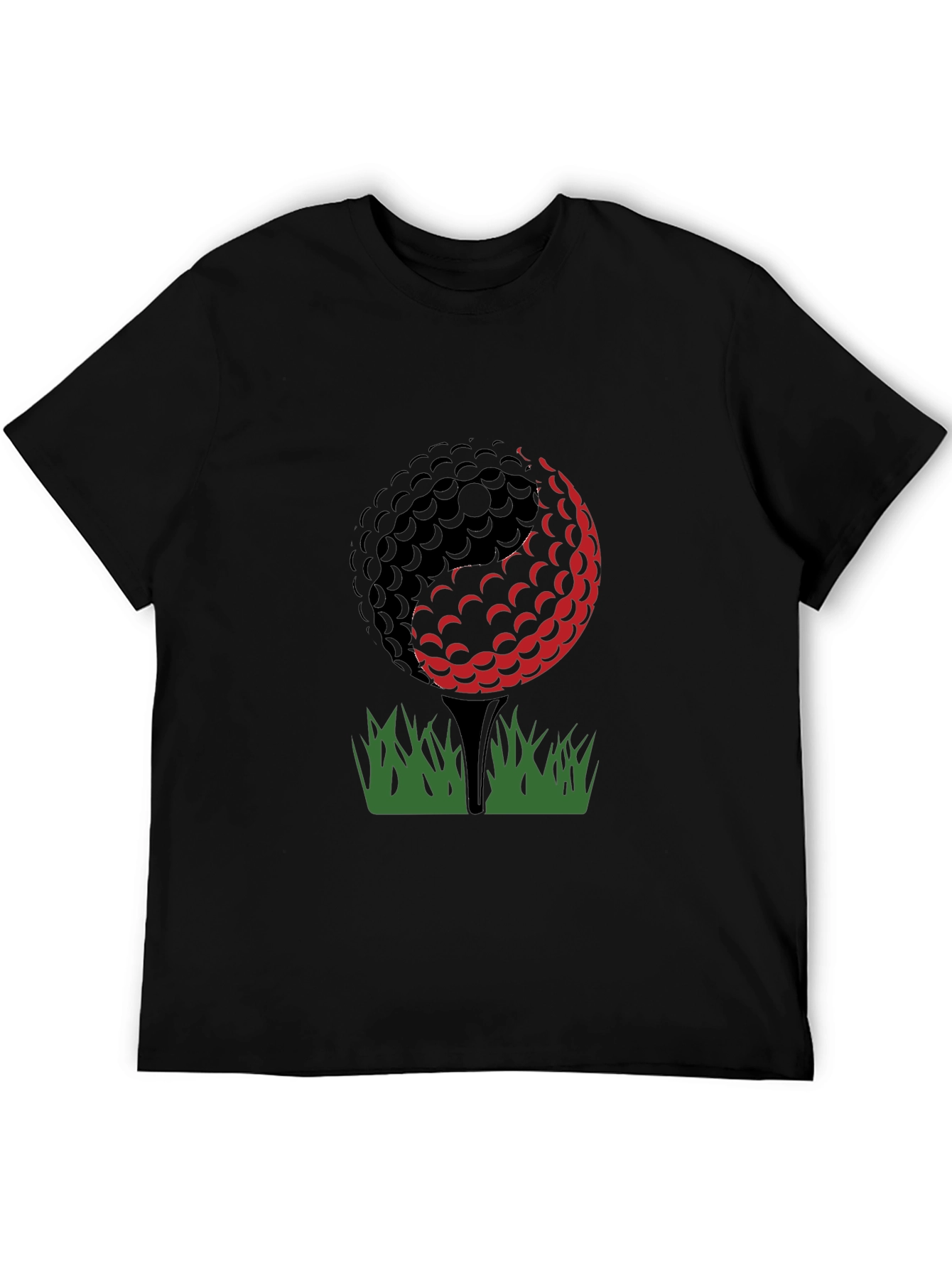 Golf Ball T-Shirt - Black Cotton Tee