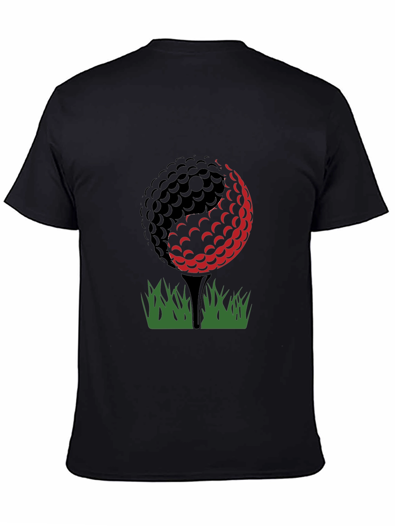 Golf Ball T-Shirt - Black Cotton Tee