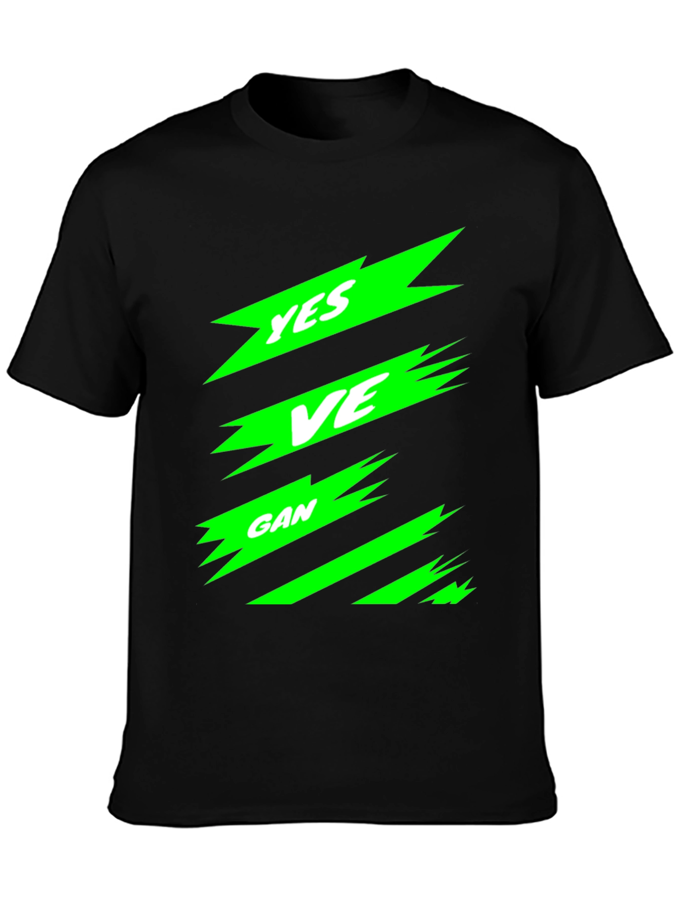 Yes Vegan Black Graphic T-Shirt