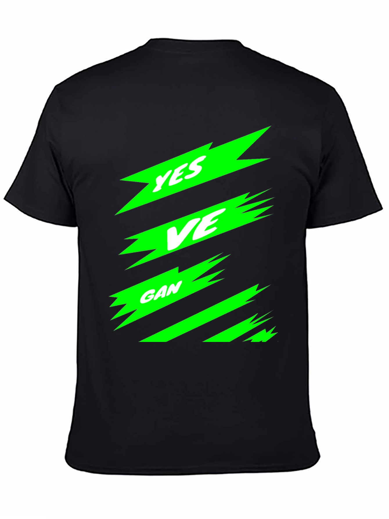 Yes Vegan Black Graphic T-Shirt