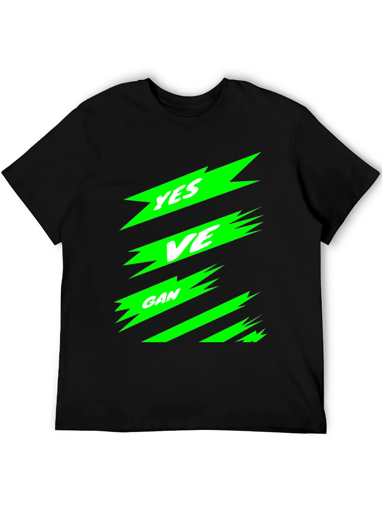 Yes Vegan Black Graphic T-Shirt