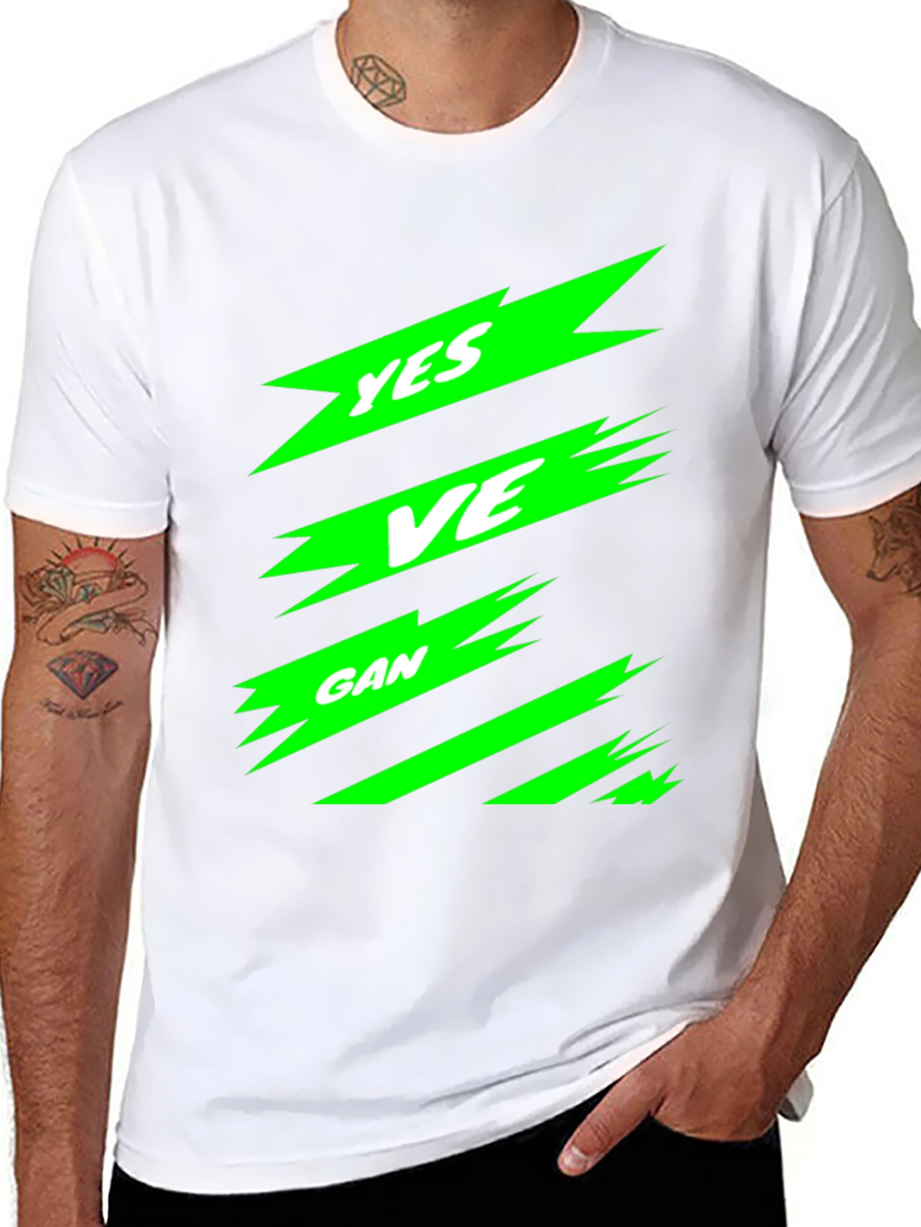 Yes Vegan Black Graphic T-Shirt