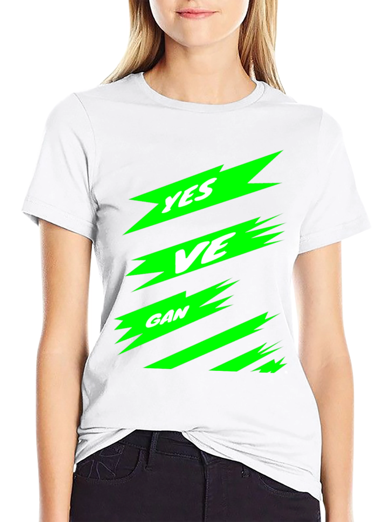 Yes Vegan Black Graphic T-Shirt