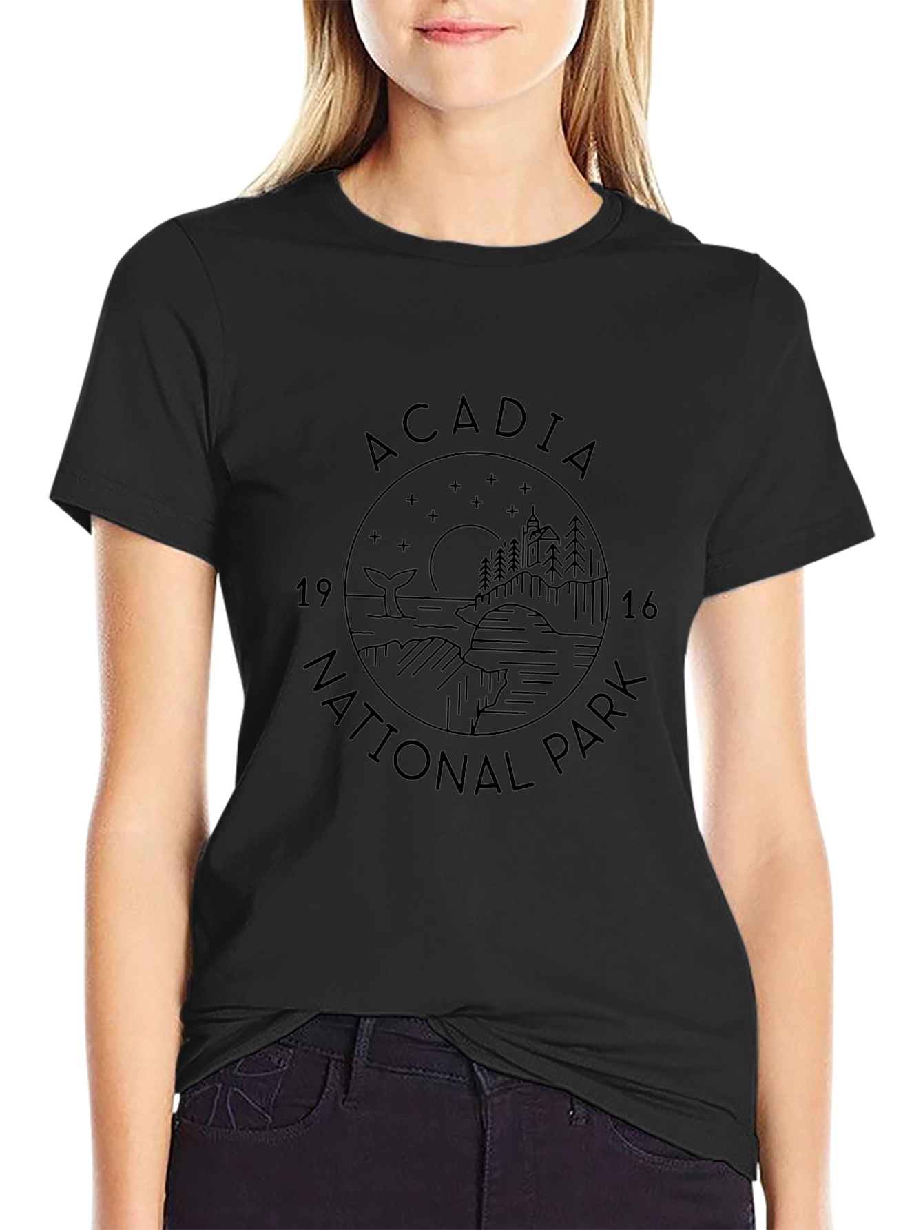 Acadia National Park Graphic Tee - Black