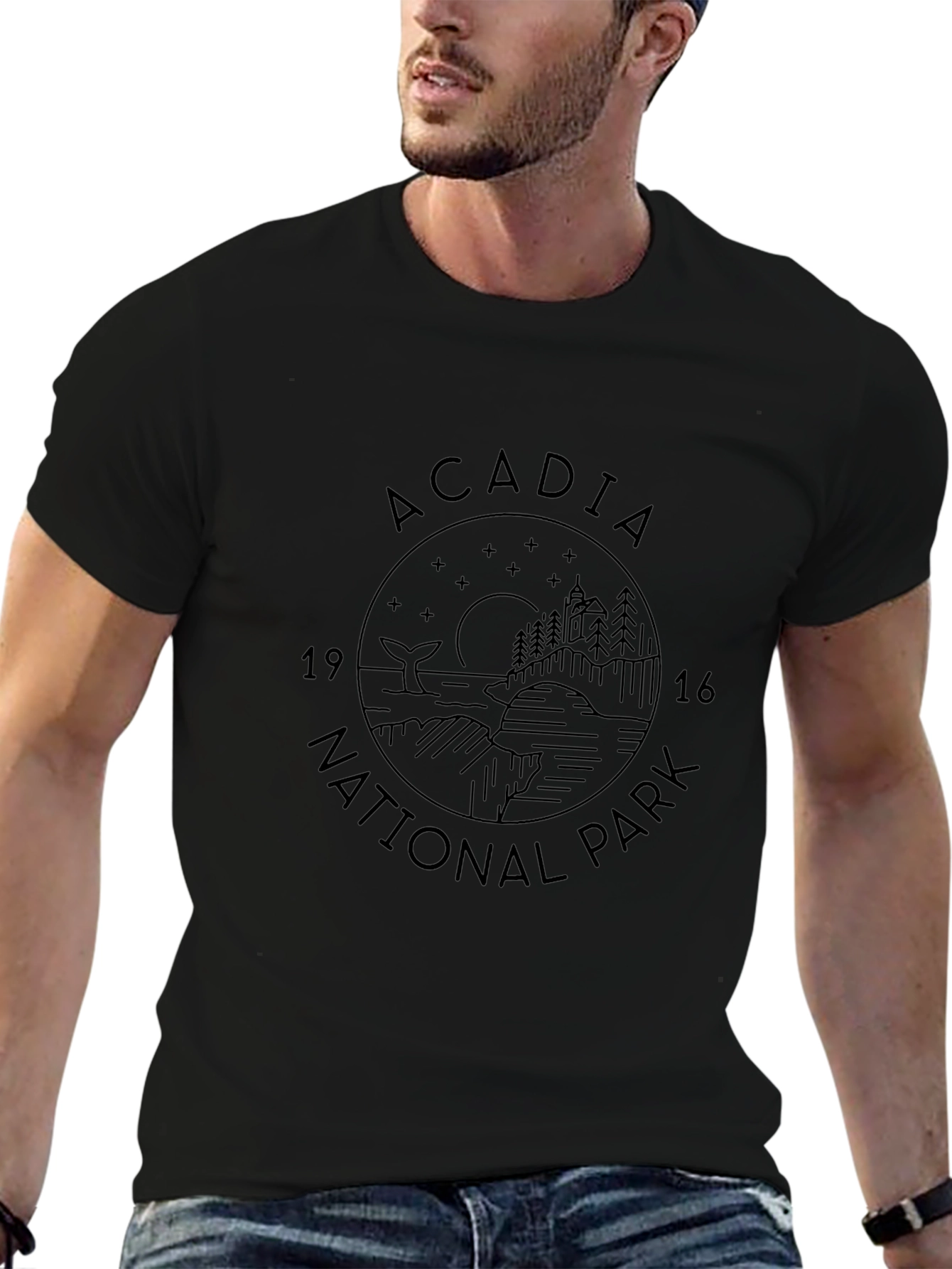Acadia National Park Graphic Tee - Black