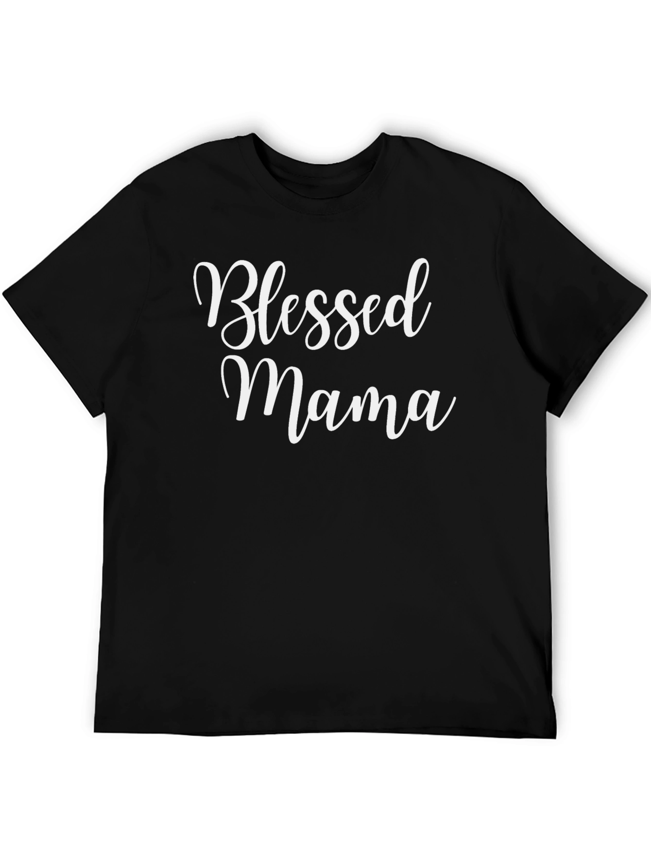 Blessed Mama Graphic Tee - Black Cotton T-Shirt