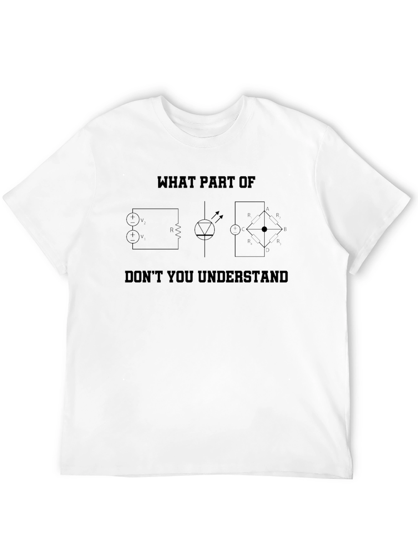 Engineering Humor T-Shirt: Circuit Diagram Design