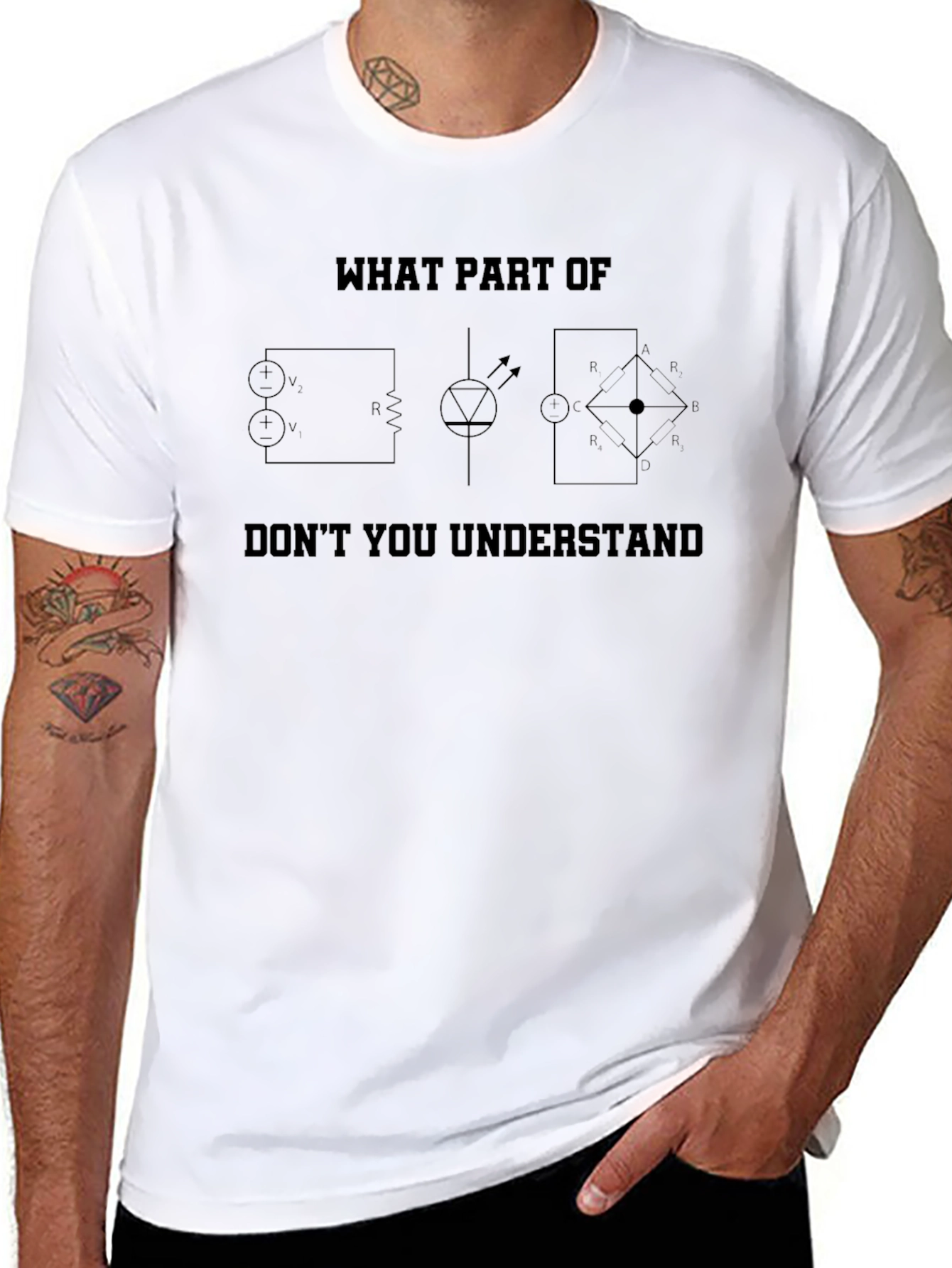 Engineering Humor T-Shirt: Circuit Diagram Design
