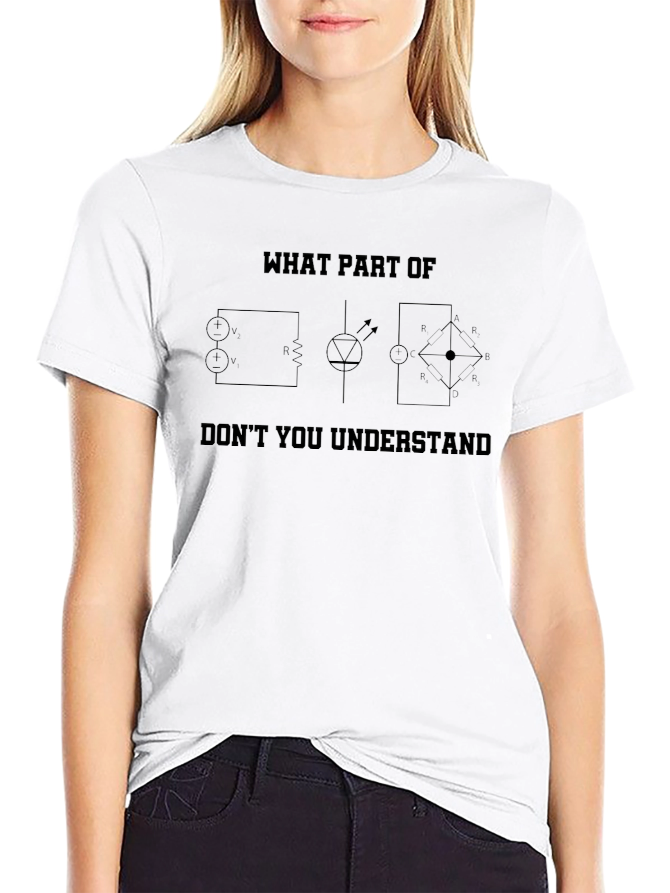 Engineering Humor T-Shirt: Circuit Diagram Design
