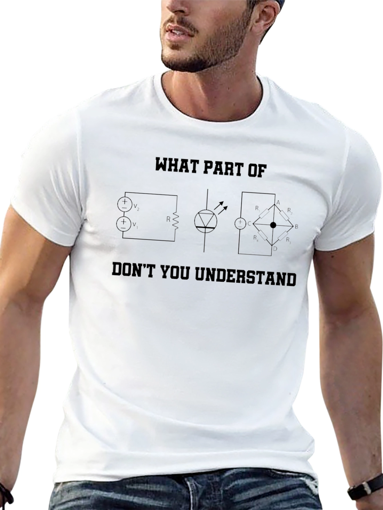 Engineering Humor T-Shirt: Circuit Diagram Design