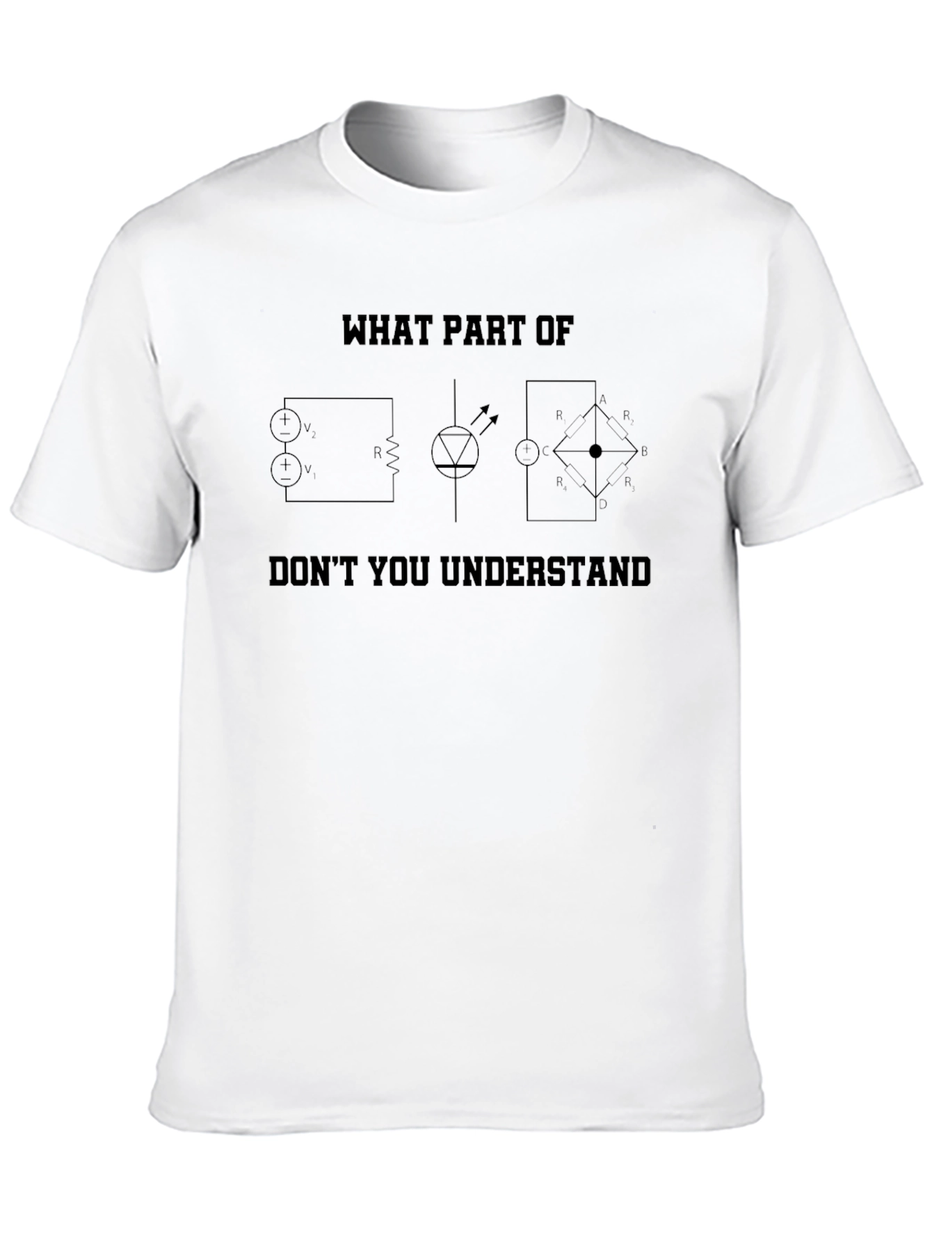 Engineering Humor T-Shirt: Circuit Diagram Design