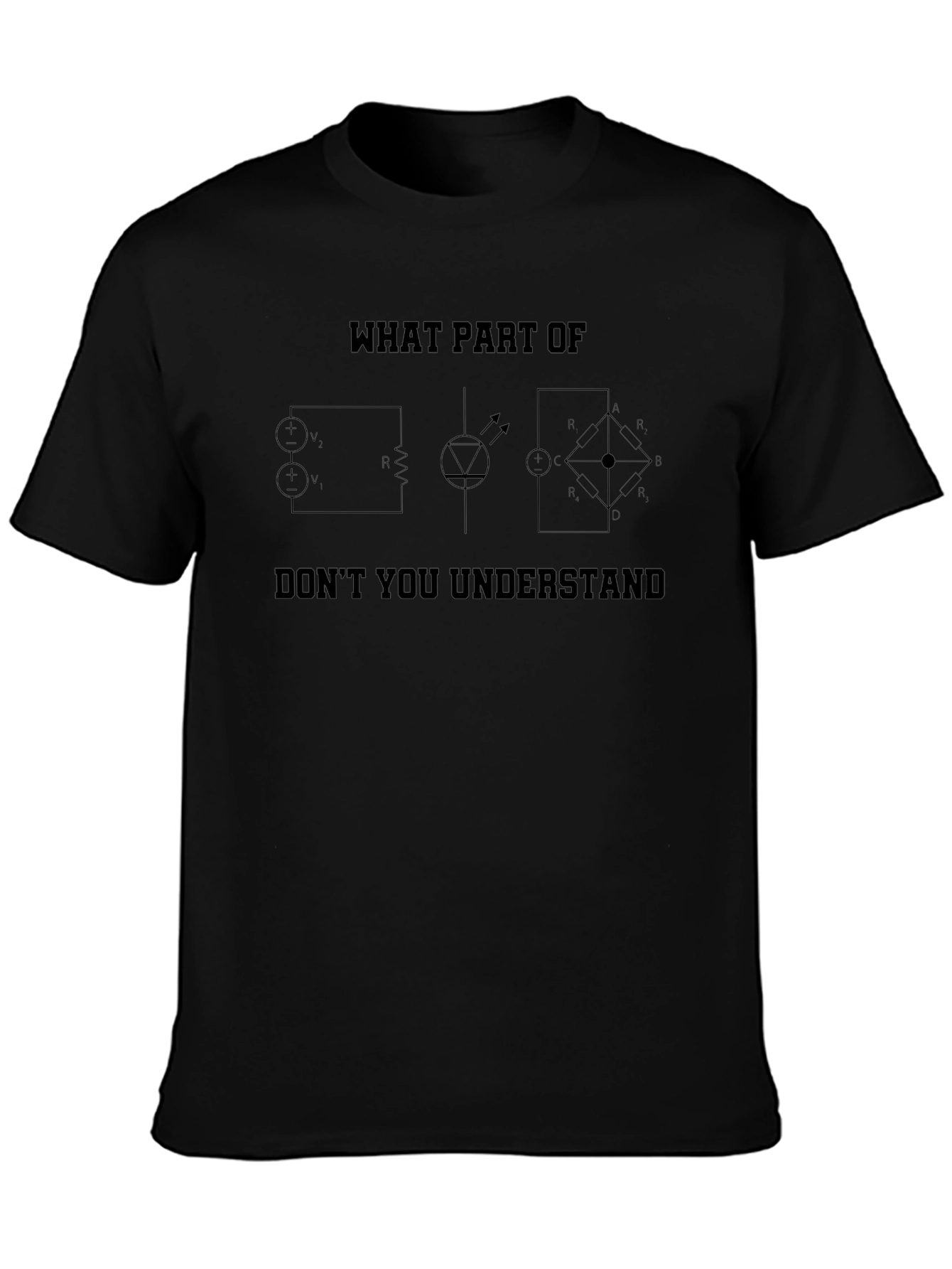 Engineering Humor T-Shirt: Circuit Diagram Design