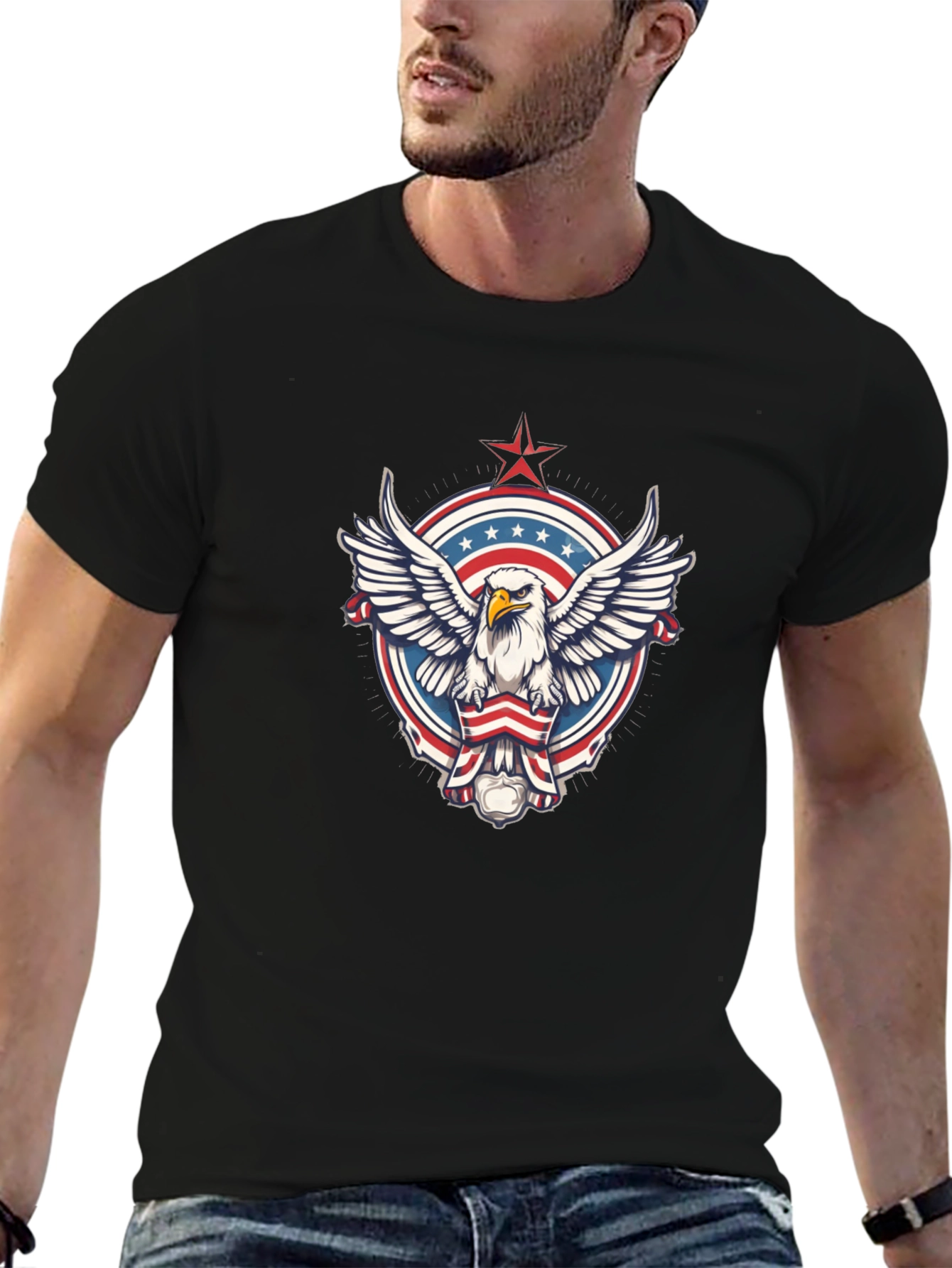 American Eagle Graphic T-Shirt - Patriotic Style