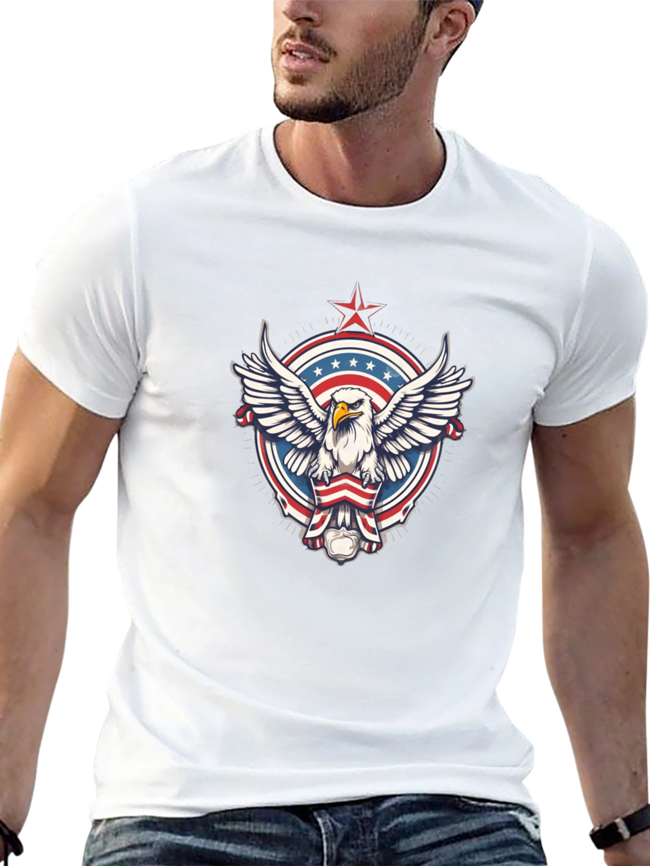 American Eagle Graphic T-Shirt - Patriotic Style