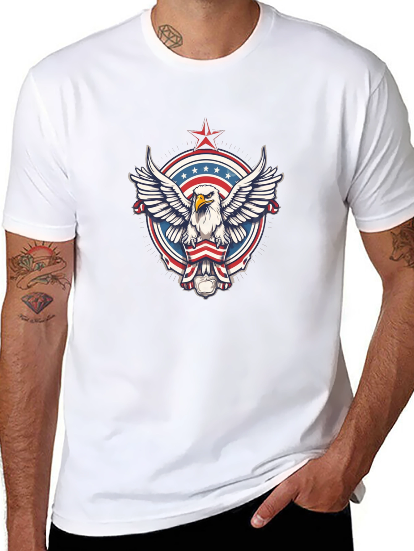 American Eagle Graphic T-Shirt - Patriotic Style